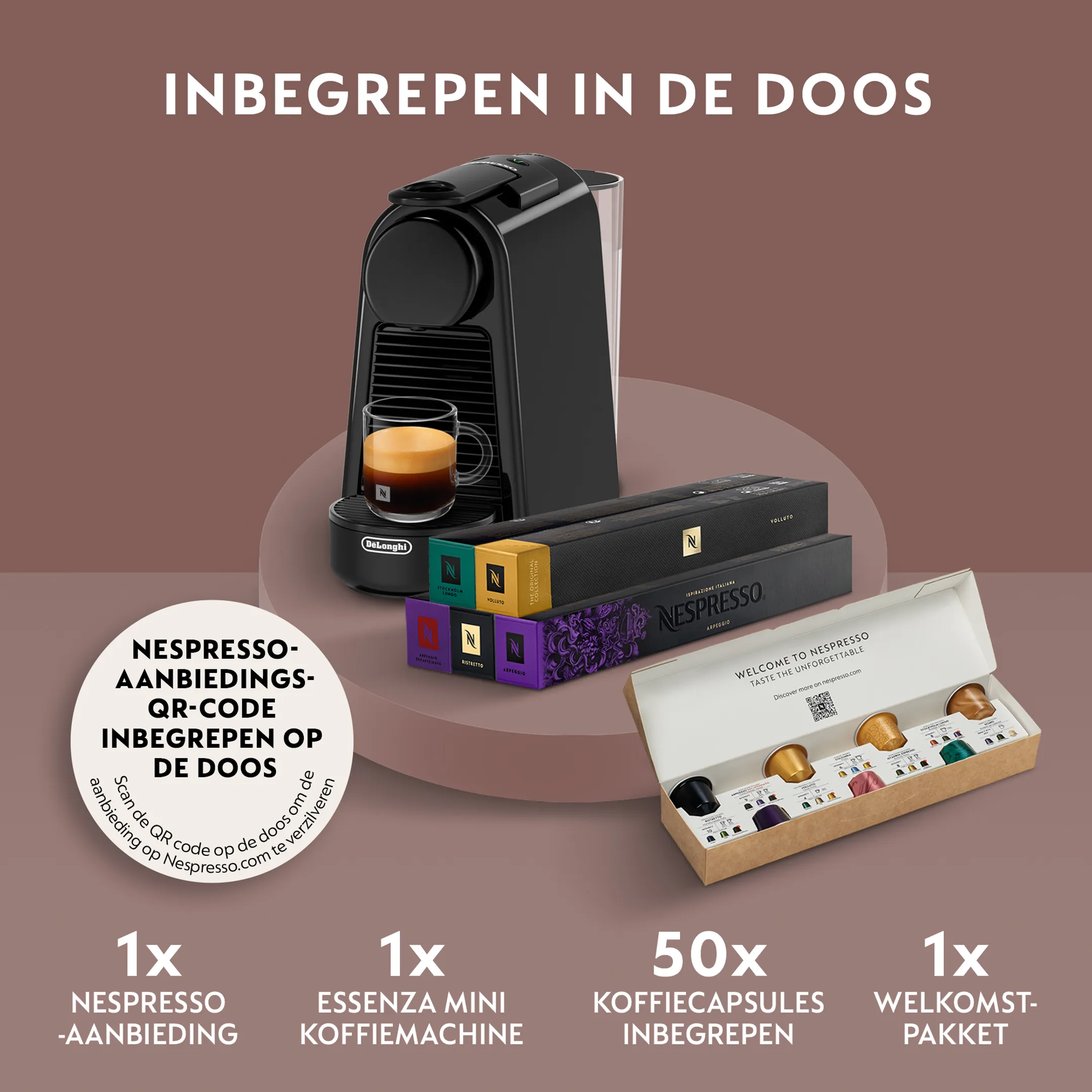 De'Longhi Nespresso Koffiemachine Essenza Mini Bundel image