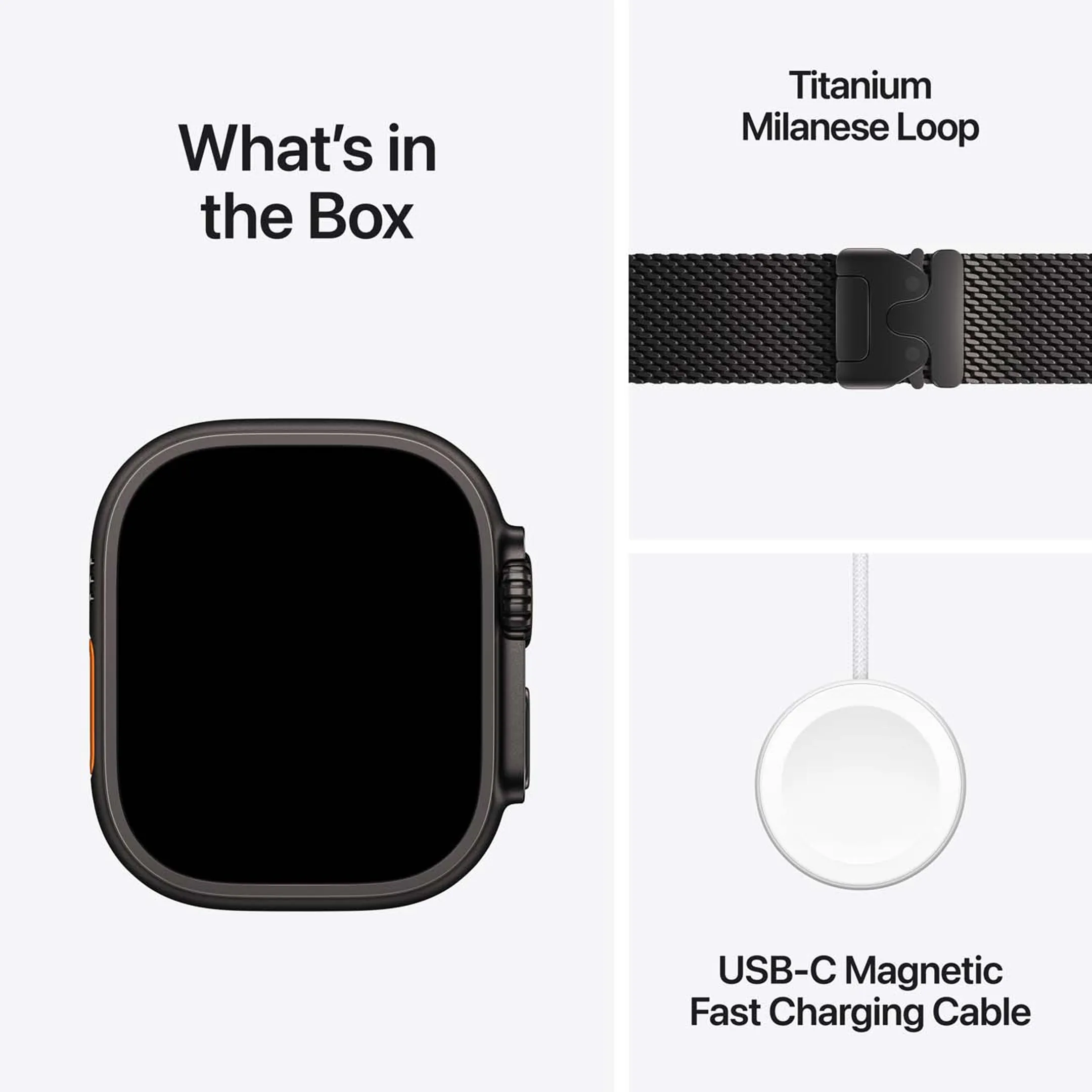 Apple Watch Ultra 3 GPS + Cellular - 49mm Black Titanium - Milanese Loop (L) image