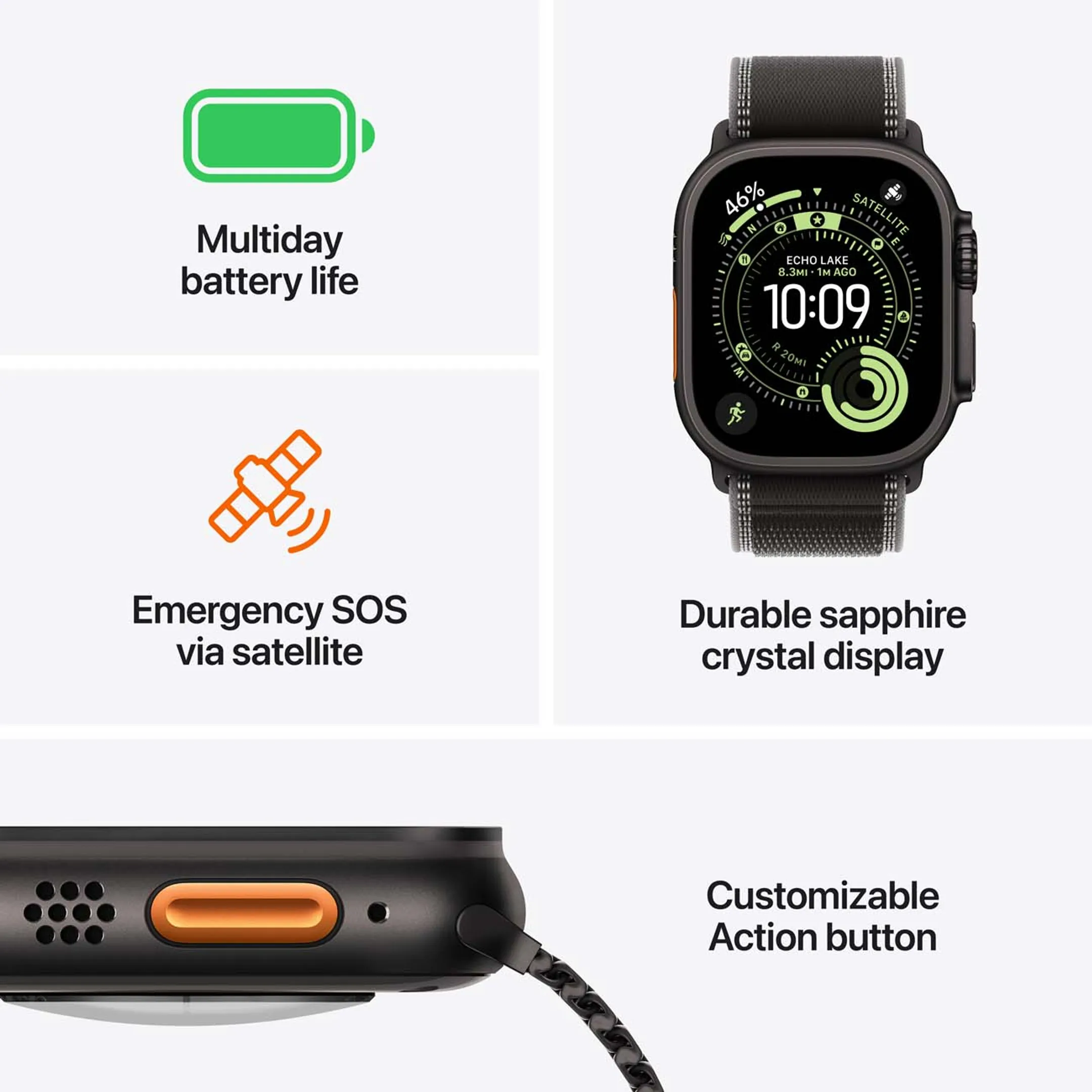 Apple Watch Ultra 3 GPS + Cellular 49mm Natural Titanium - Milanese Loop (M) image