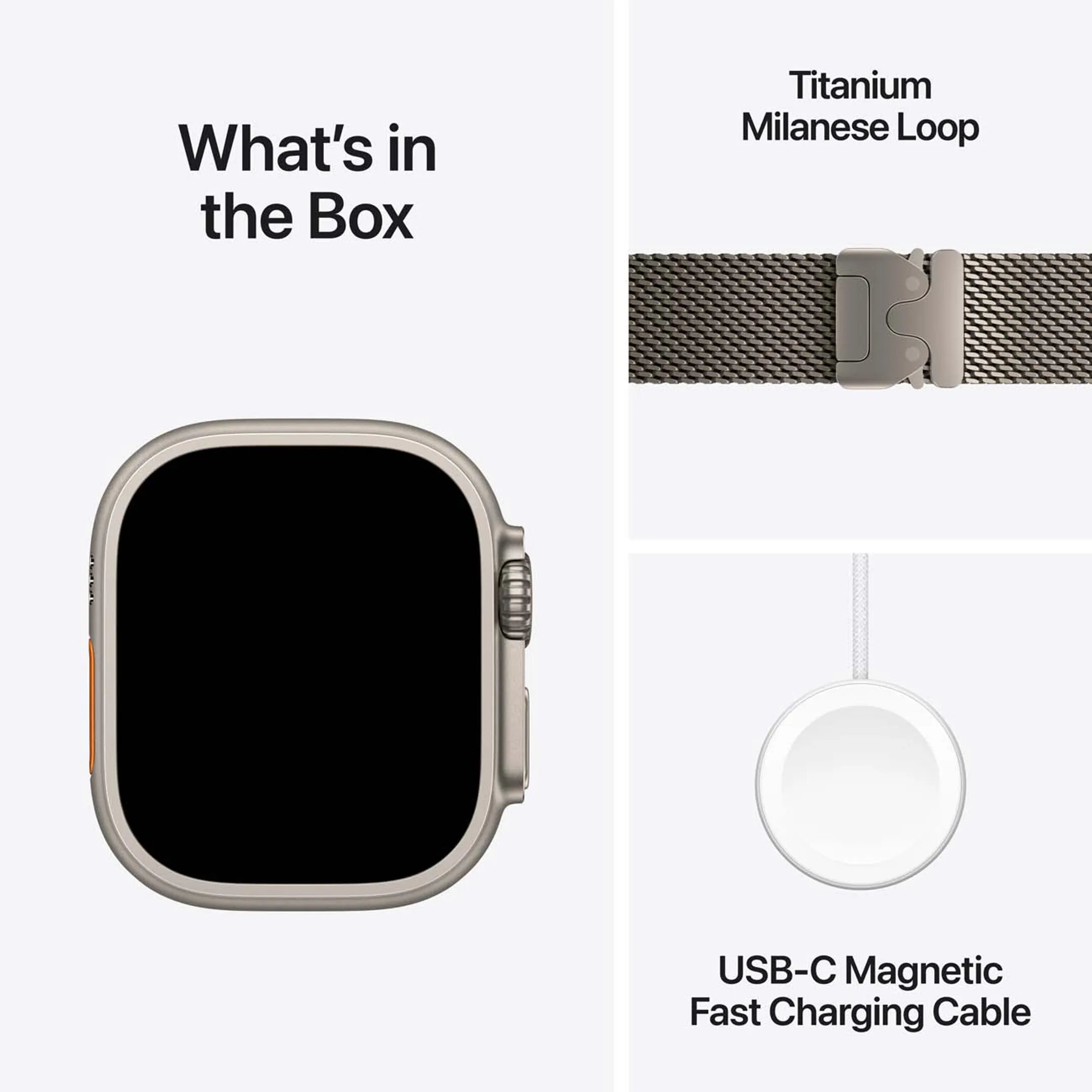 Apple Watch Ultra 3 GPS + Cellular 49mm Natural Titanium - Milanese Loop (M) image