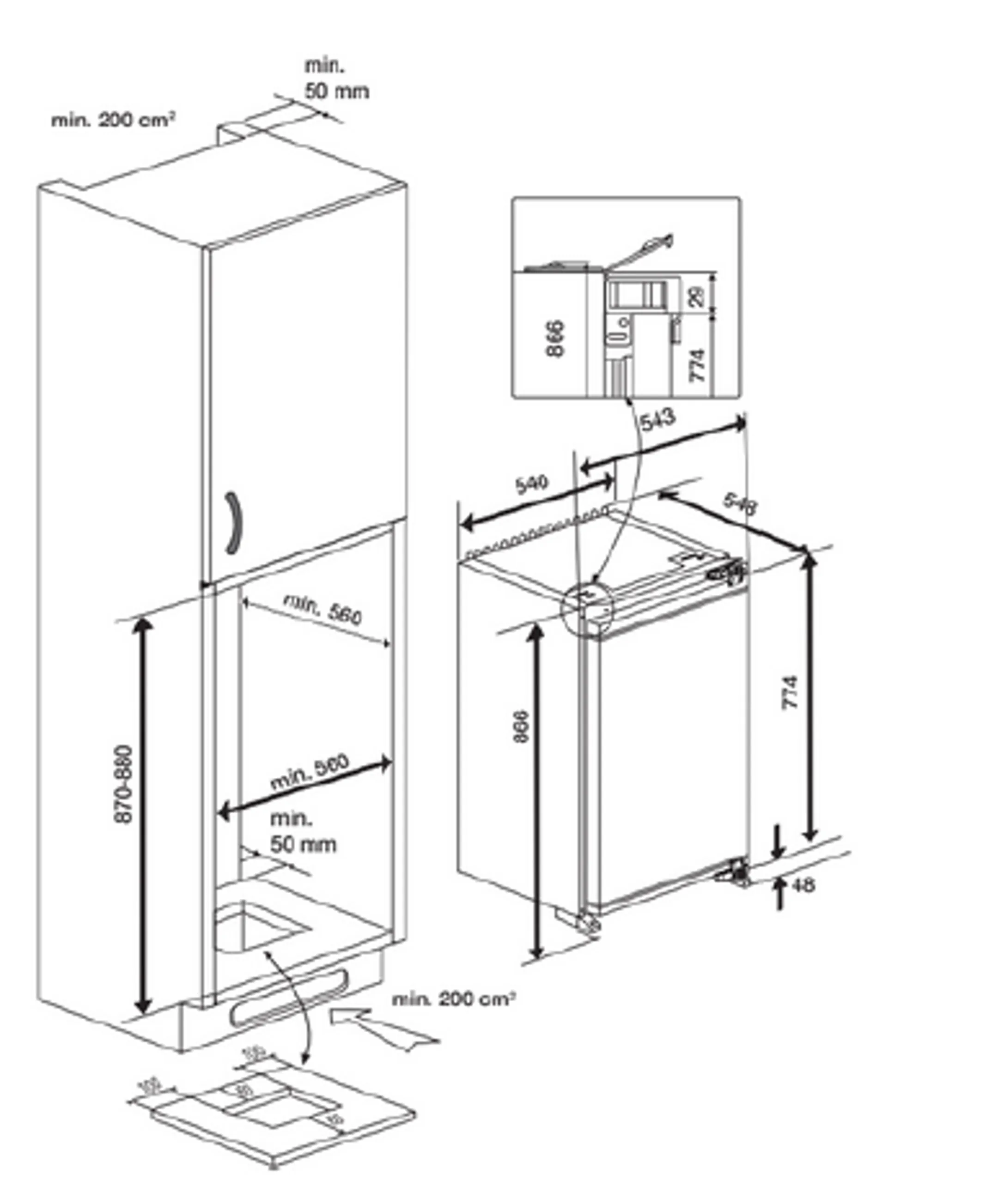 Beko Frigo encastrable B1904FN image