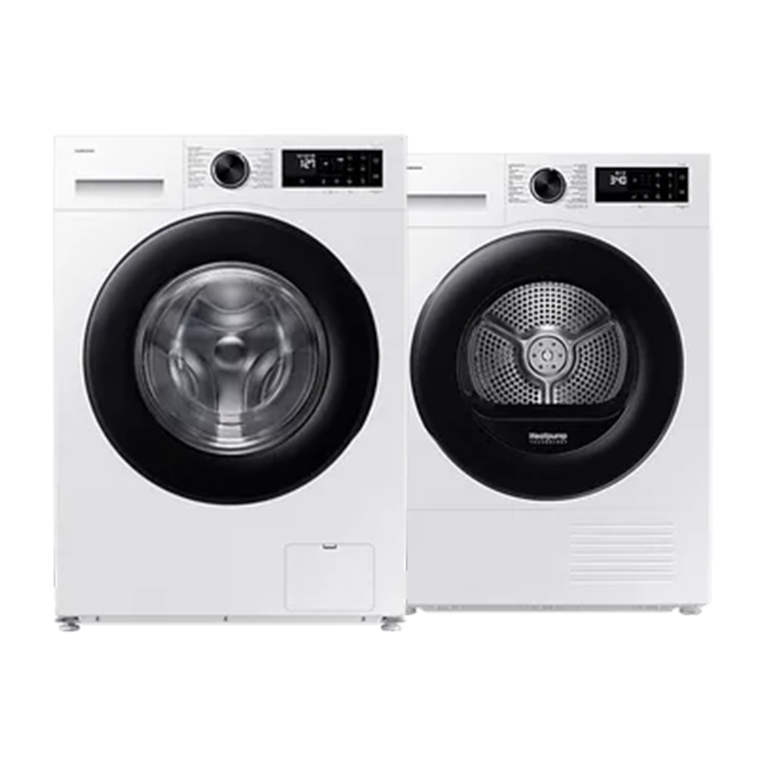 Samsung Bundel - Wasmachine WW1UFG5U34AEEN AI Ecobubble™ + Droogkast DV9UDG52A0AEEN Optimal Dry