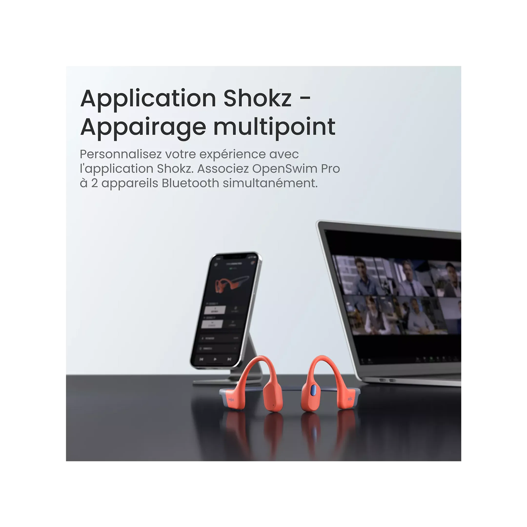 Shokz OpenSwim Pro sportoortjes - Rood image