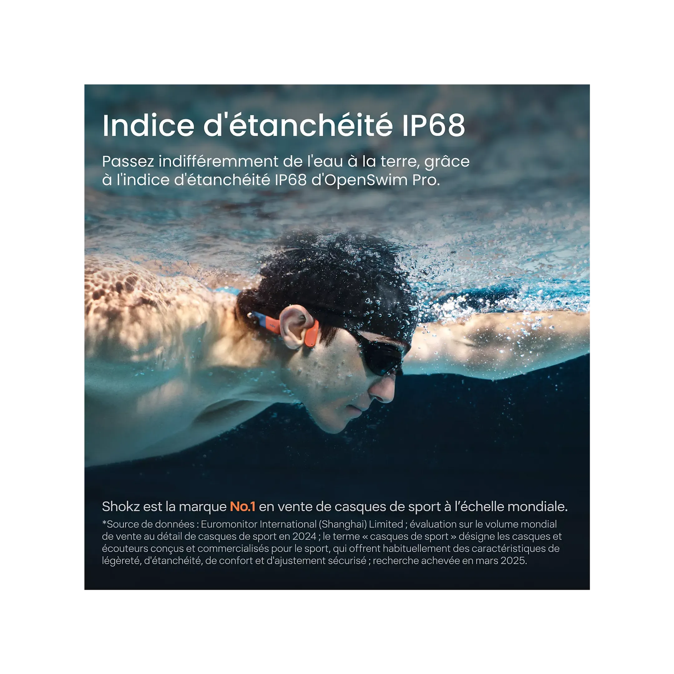 Shokz OpenSwim Pro sportoortjes - Rood image