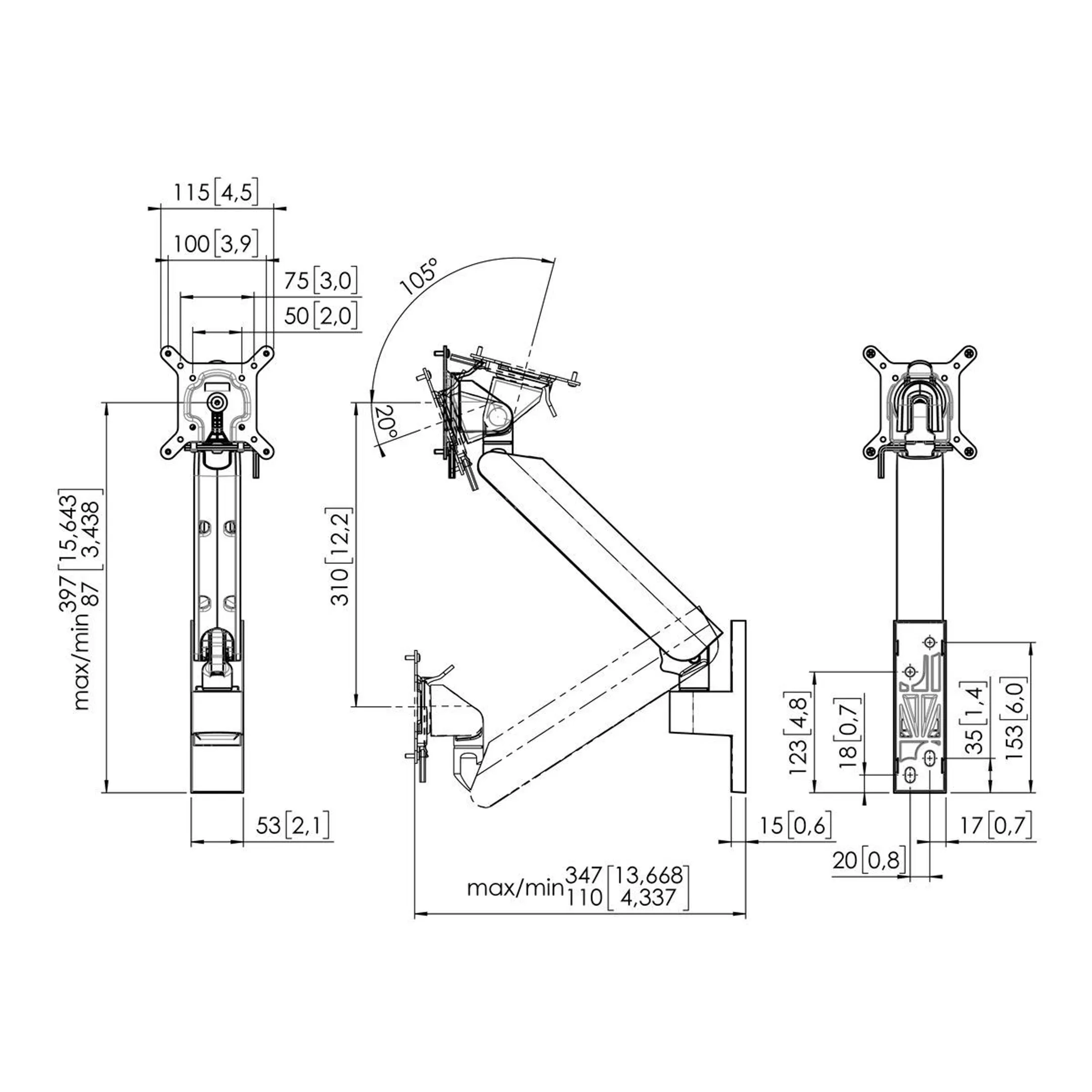 Support ecran PC MOMO 4126B 