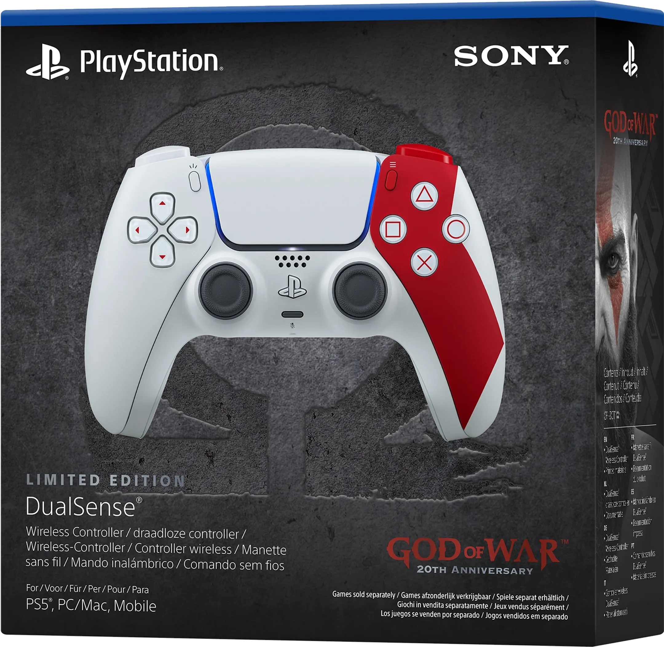 Sony PS5 DualSense draadloze controller - God of War 20th Anniversary Limited Edition image