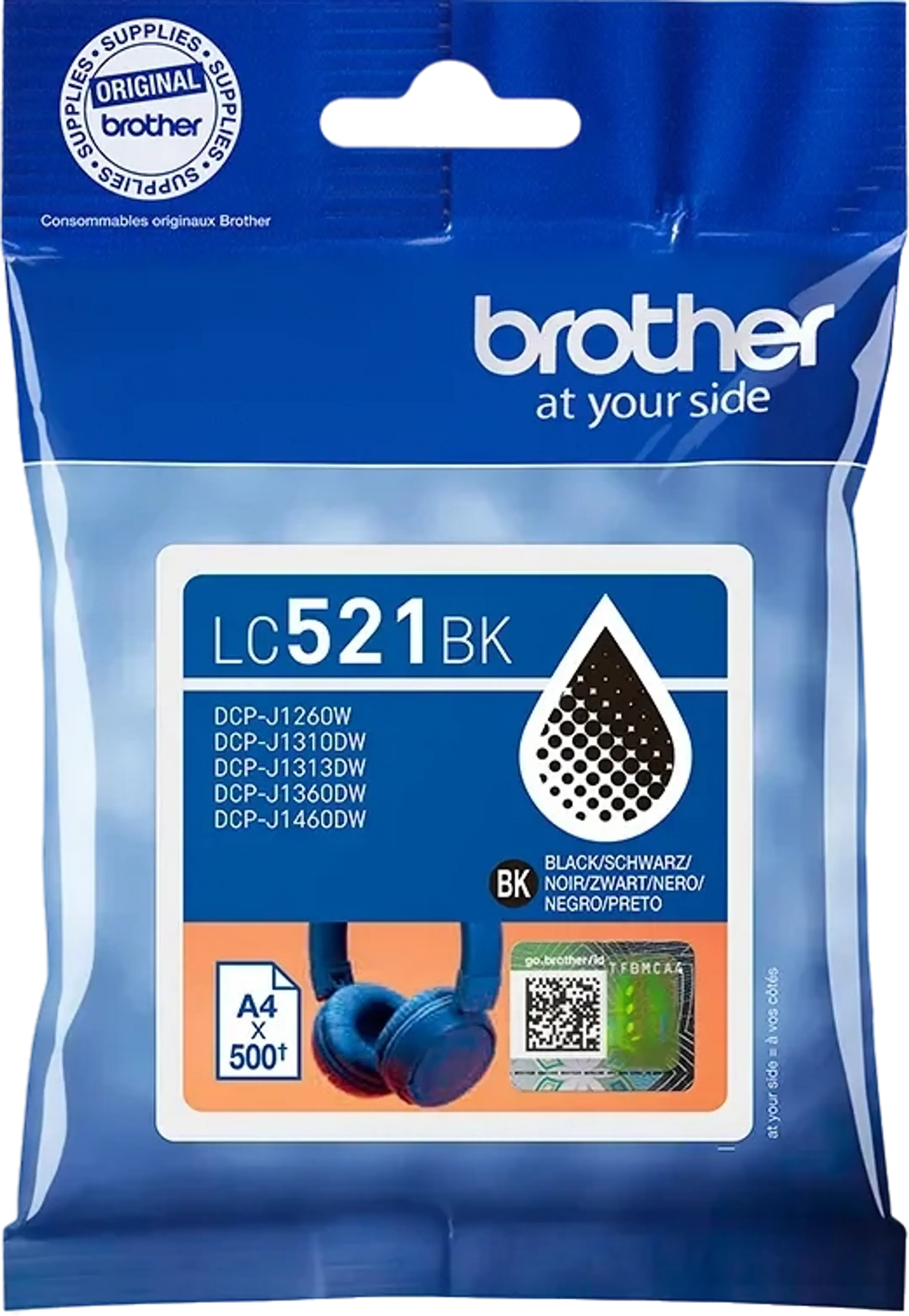 Inktpatroon LC-521BK - Zwart