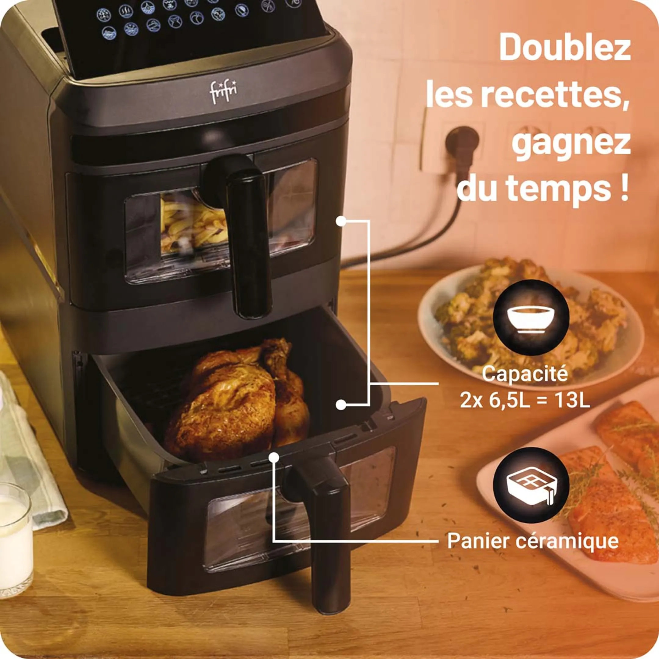 FriFri Airfryer Duo Slim FR0813028BLP image