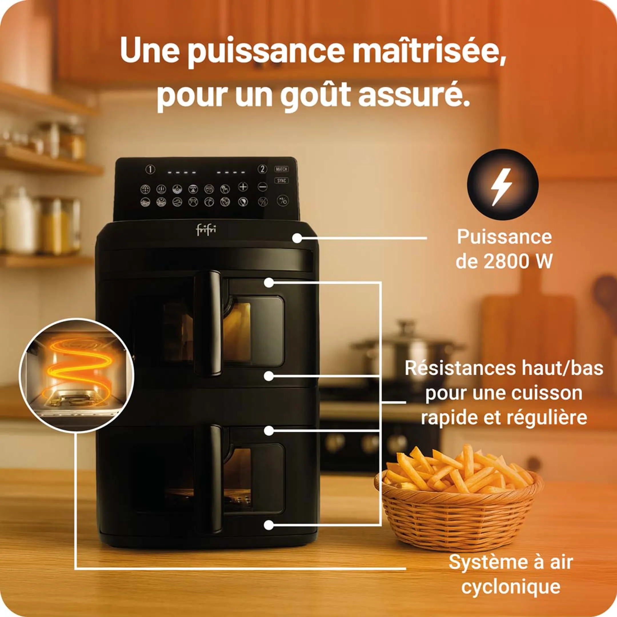 FriFri Airfryer Duo Slim FR0813028BLP image