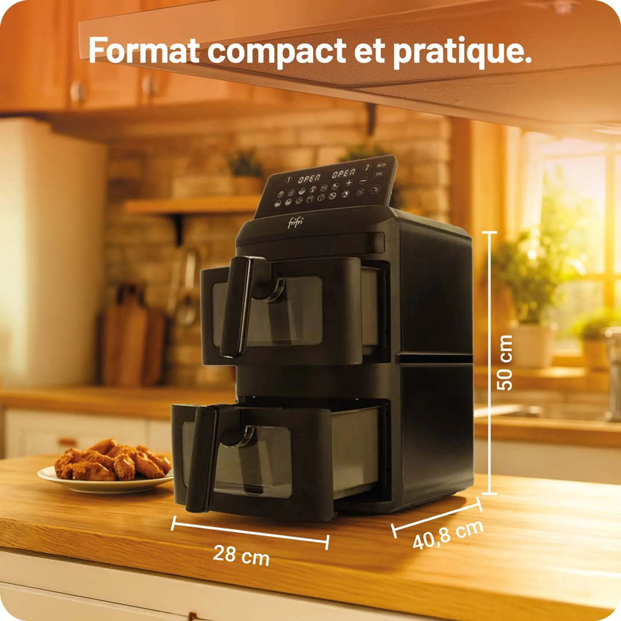 FriFri Airfryer Duo Slim FR0813028BLP image