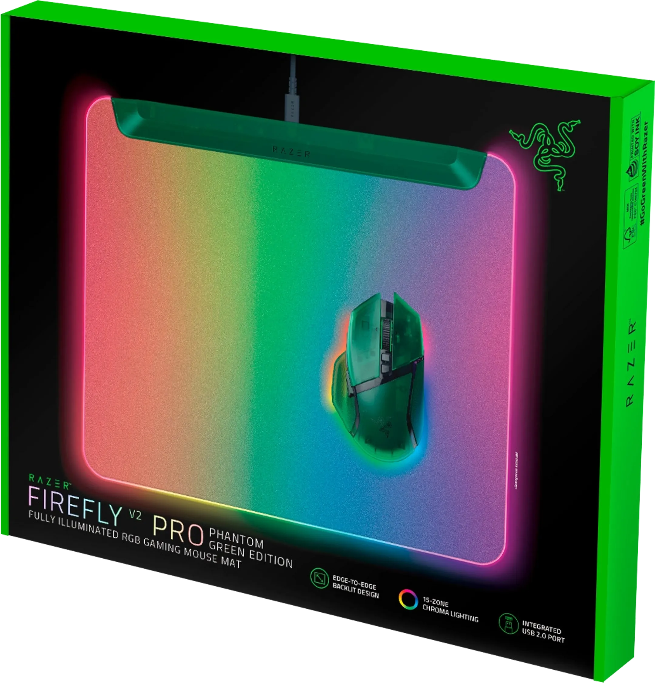 Razer Firefly V2 Pro Multi-zone Chroma Gaming muismat - Phantom Green Edition image