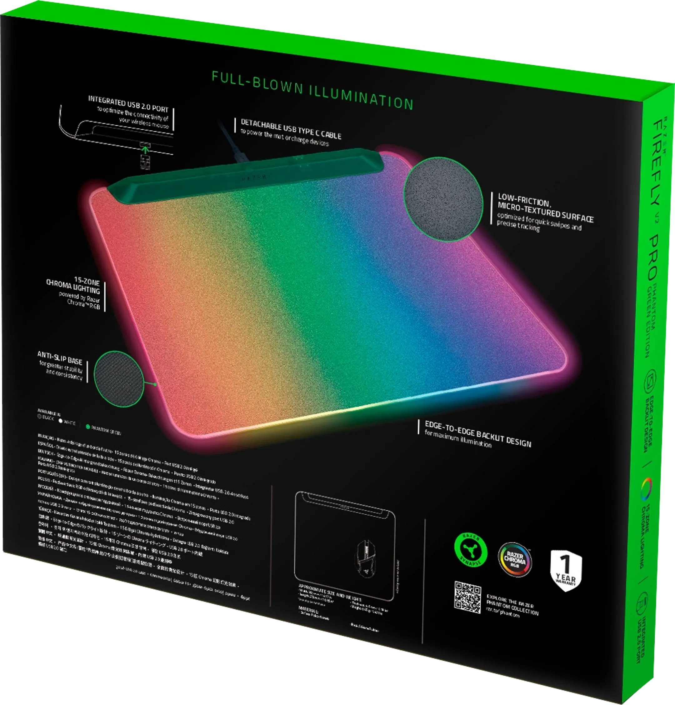 Razer Firefly V2 Pro Multi-zone Chroma Gaming muismat - Phantom Green Edition image