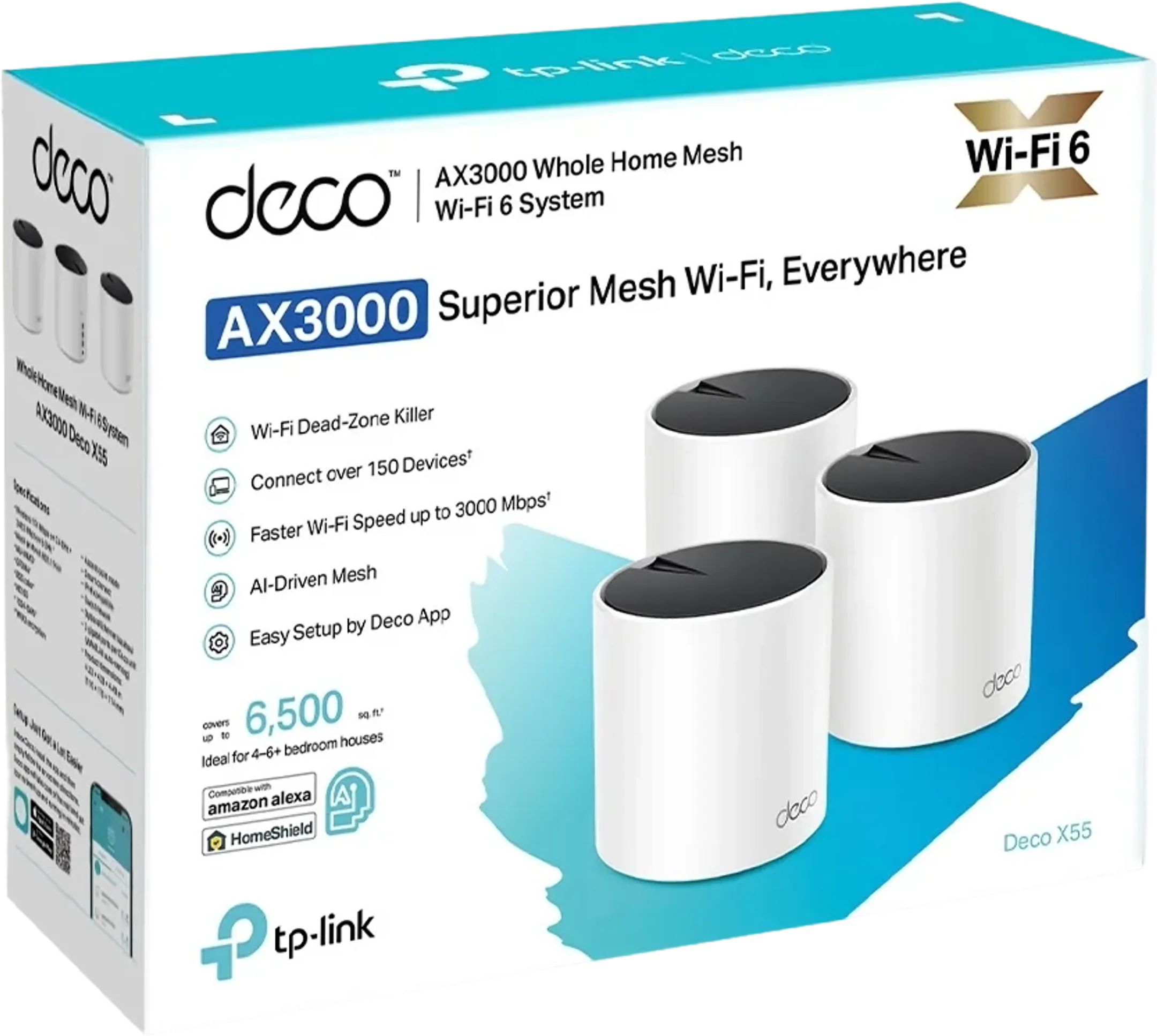 TP Link Deco X55 WiFi 6 Mesh AX3000 System image