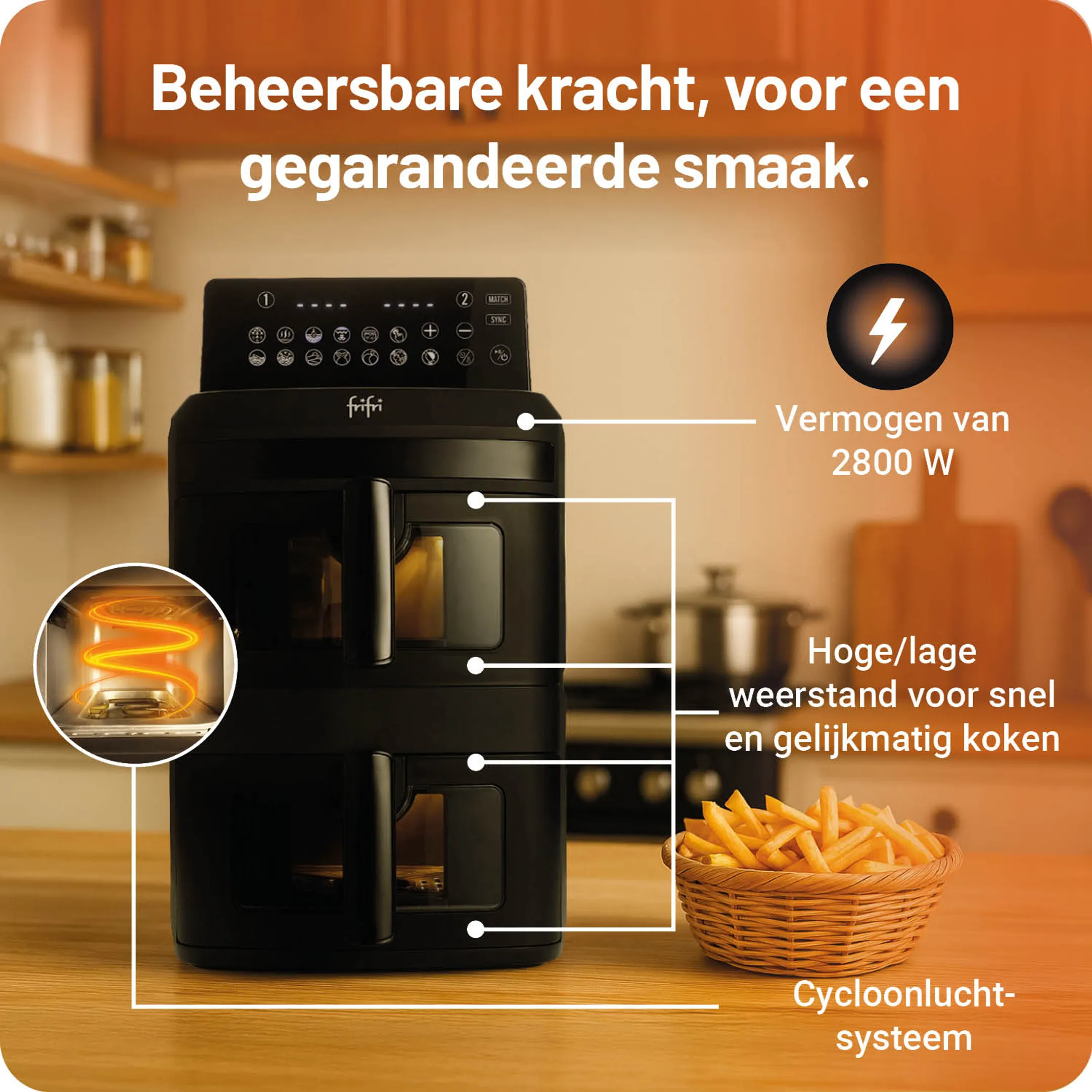 FriFri Airfryer Duo Slim FR0813028BLP image