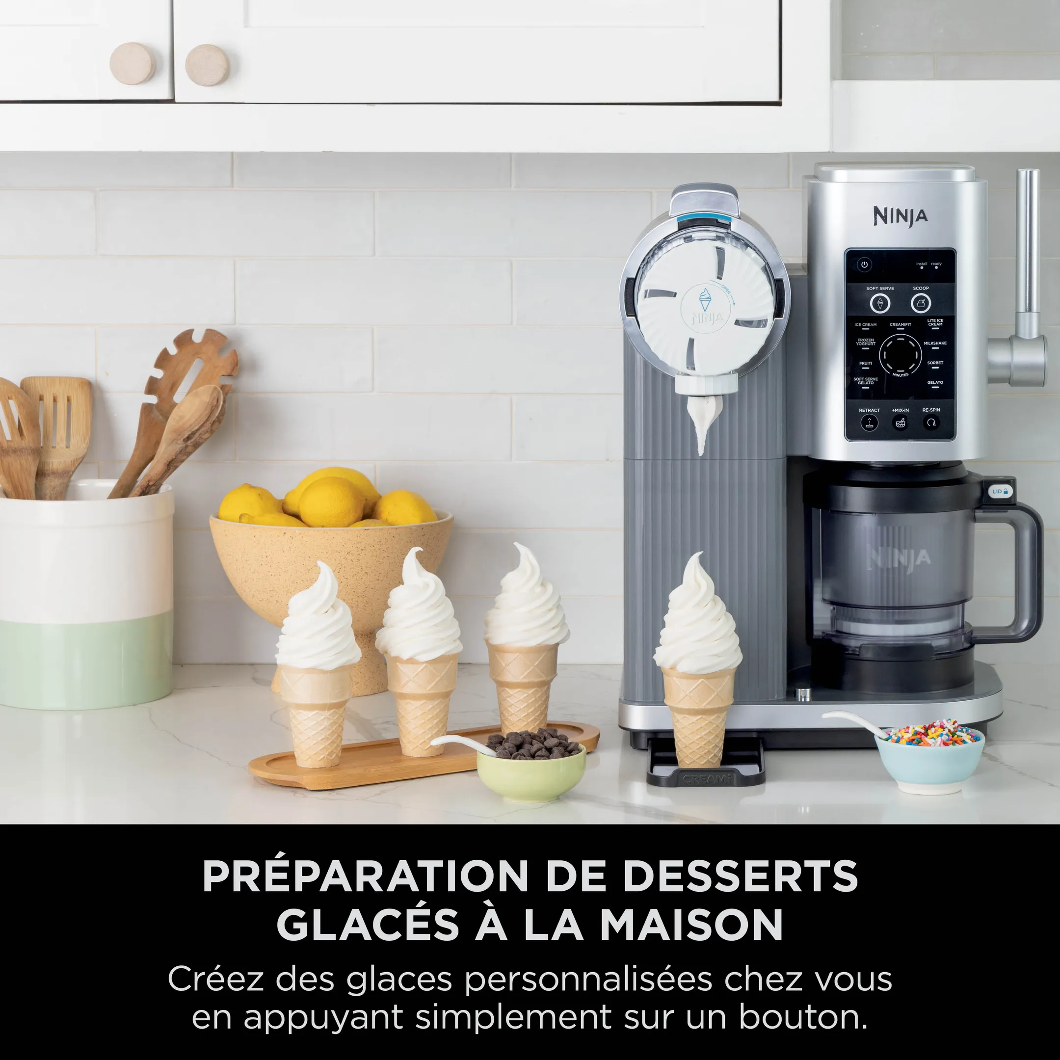 Ninja Machine à glace italienne et sorbetière Creami SPIN - NC701BU image