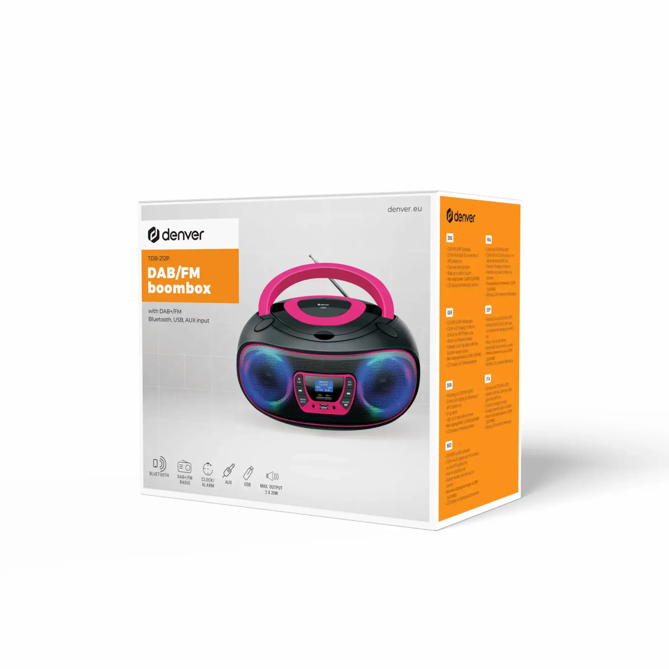 Denver Radio-CD TDB-212 - Roze image