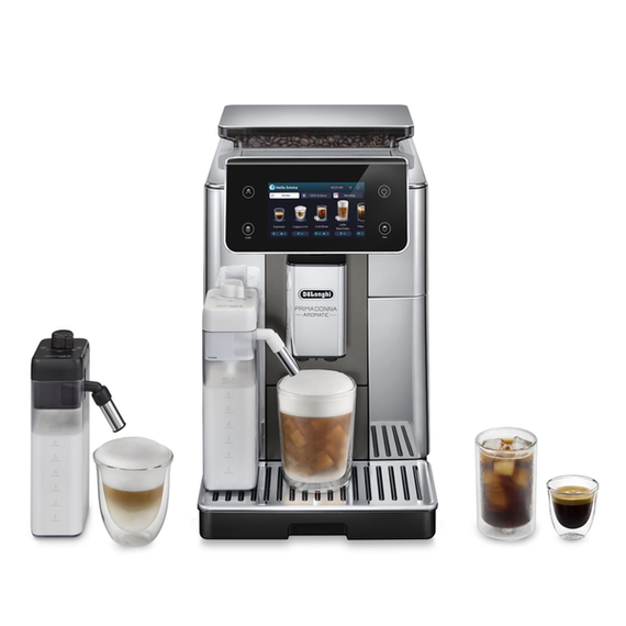 Volautomatische espressomachine PrimaDonna Aromatic + Cold Brew + Melkreservoir ECAM630.75.TSM