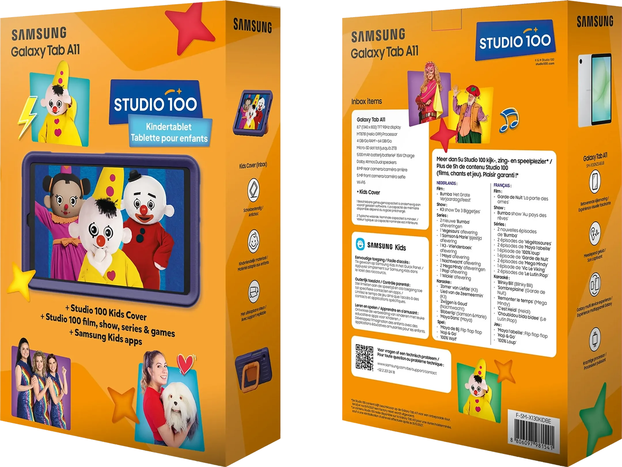 Samsung Galaxy Tab A11 Studio 100 Kids Bundle 64Go image