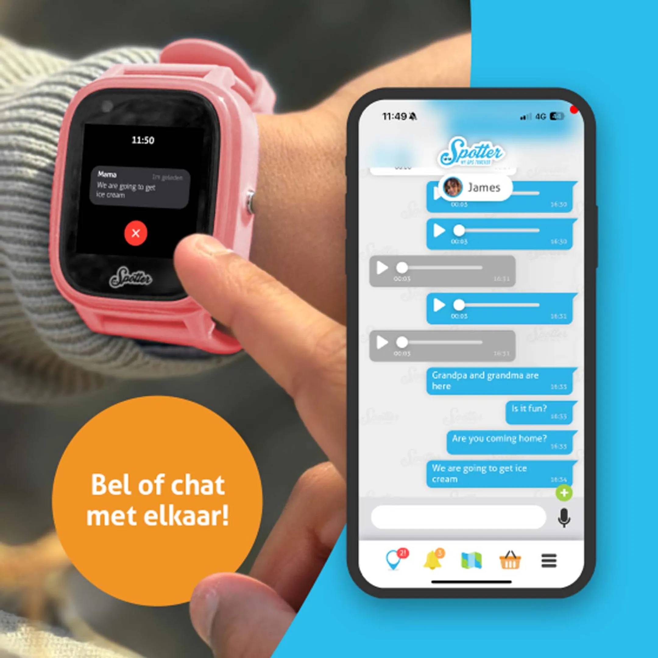 Spotter GPS Watch Explorer 4G - Roze image