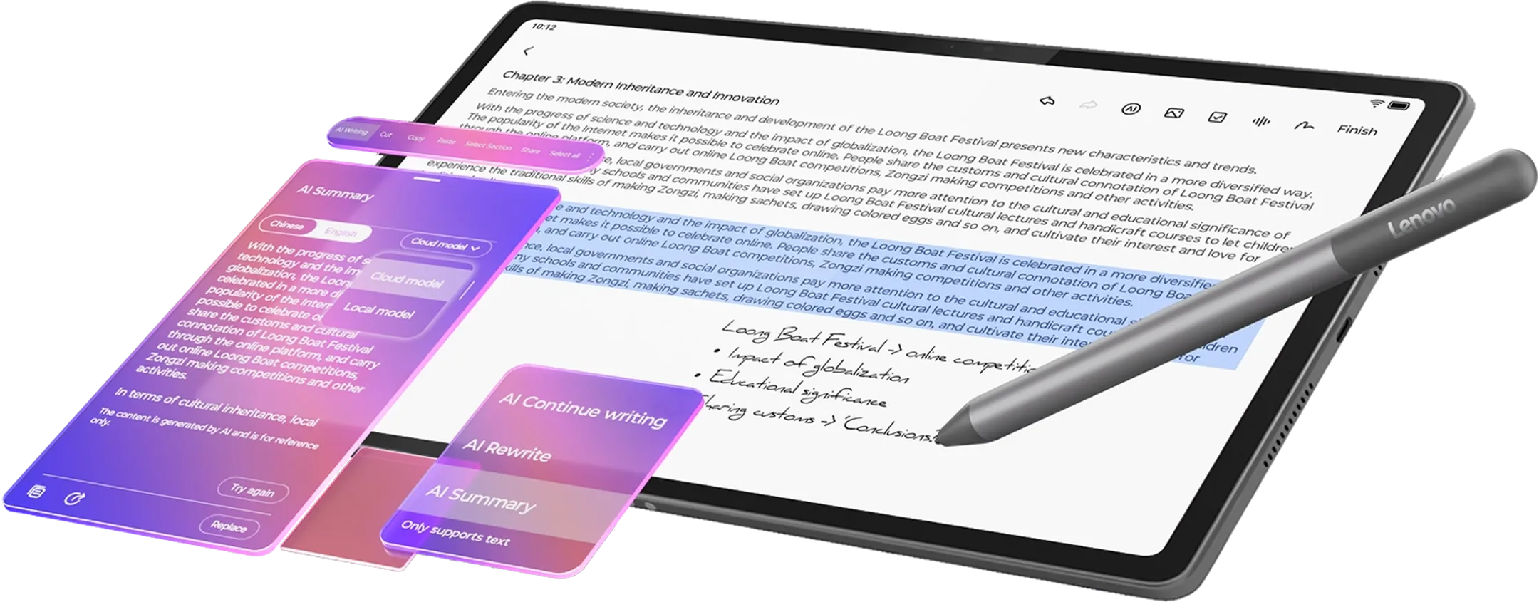 Lenovo Idea Tab Plus 12" 8 Go/256 Go + stylet image