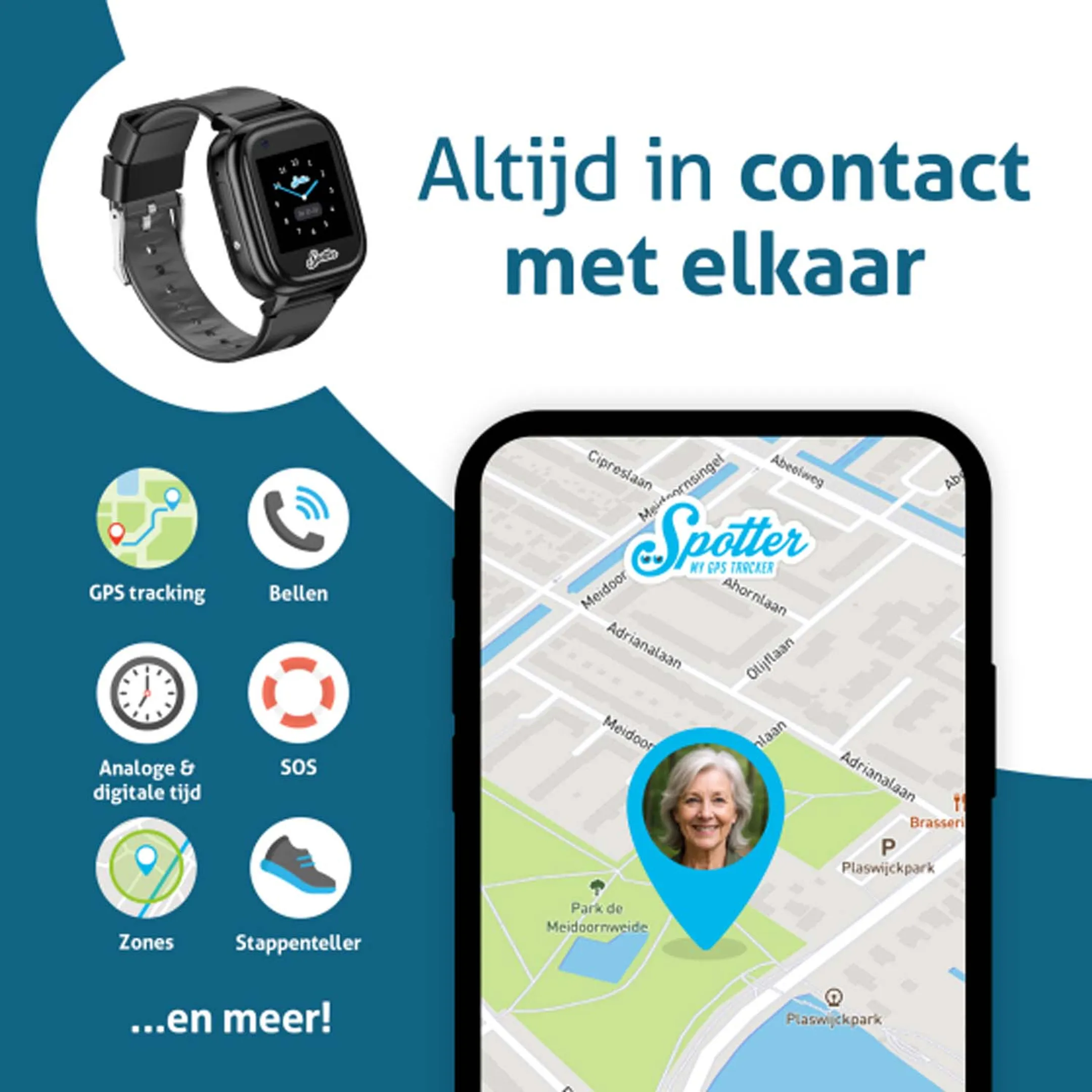 Spotter Senior GPS Watch 4G - Zwart image