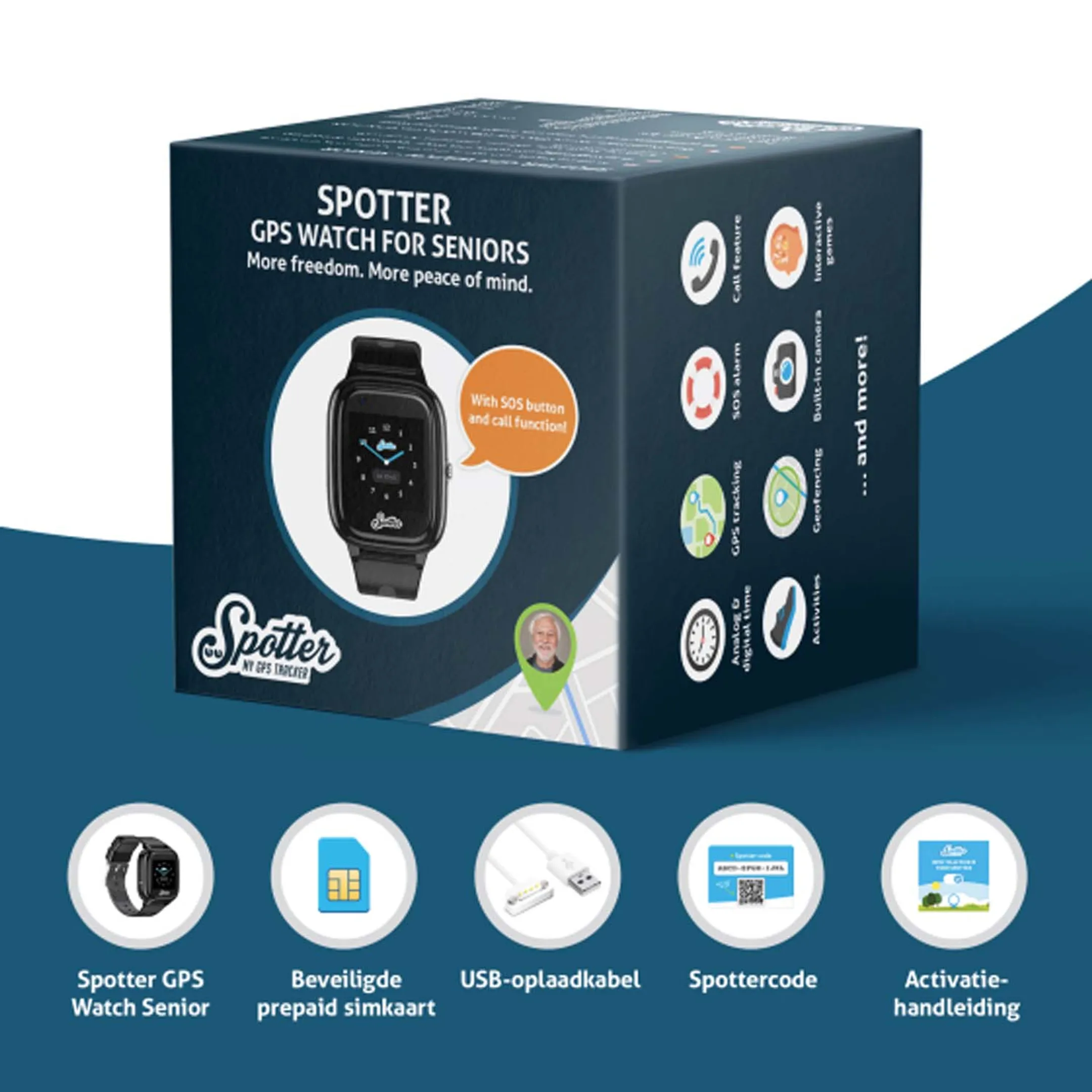 Spotter Senior GPS Watch 4G - Zwart image