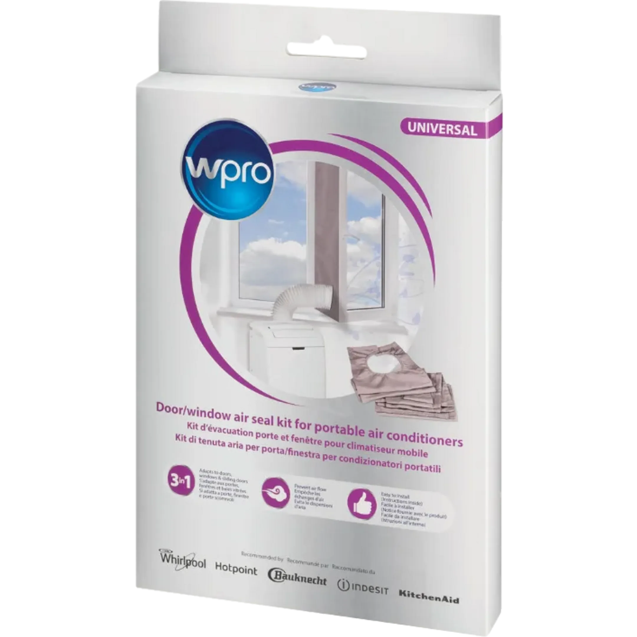 Universele luchtafdichtingsset voor ramen/ deuren voor mobiele airconditioners CAK002