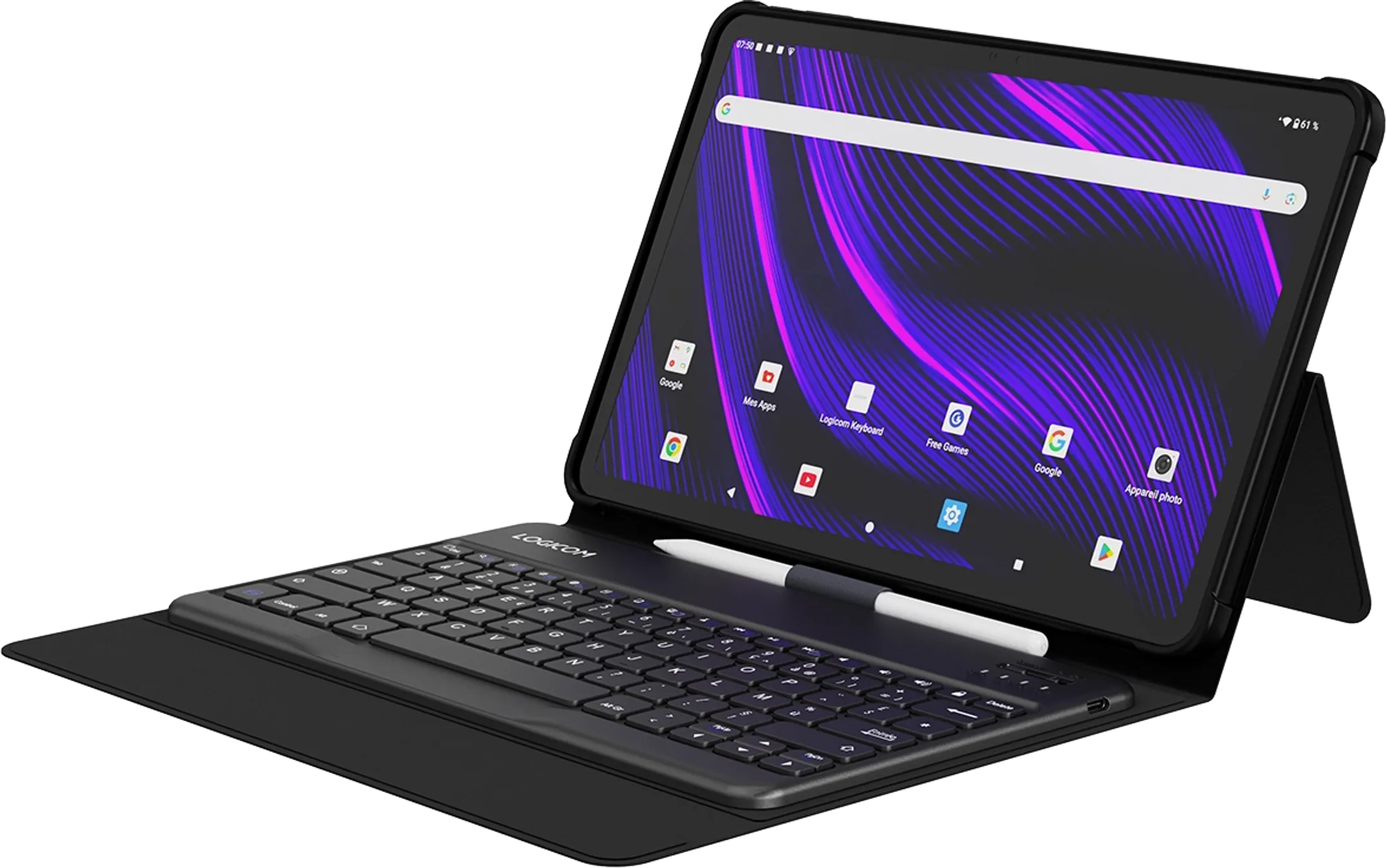 Logicom Tab Fold Pro 12 12" 6GB/128GB Grijs + Hoes + Toetsenbord + Stylus image