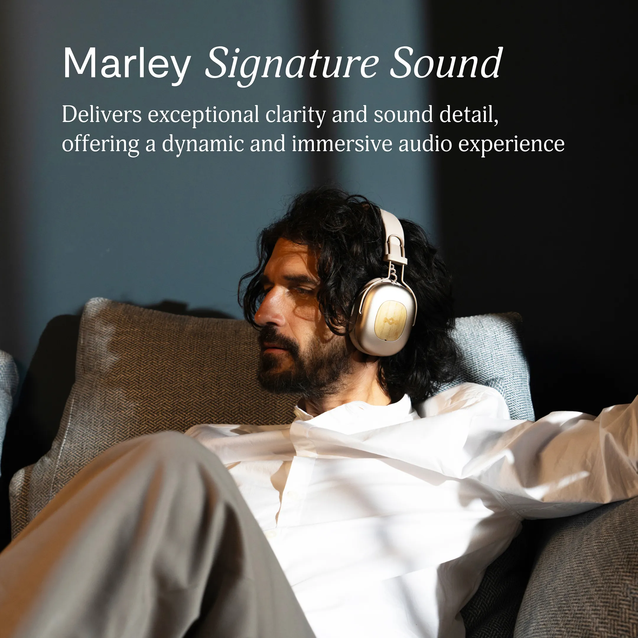 House Of Marley Vibration Rebel ANC koptelefoon - Beige image