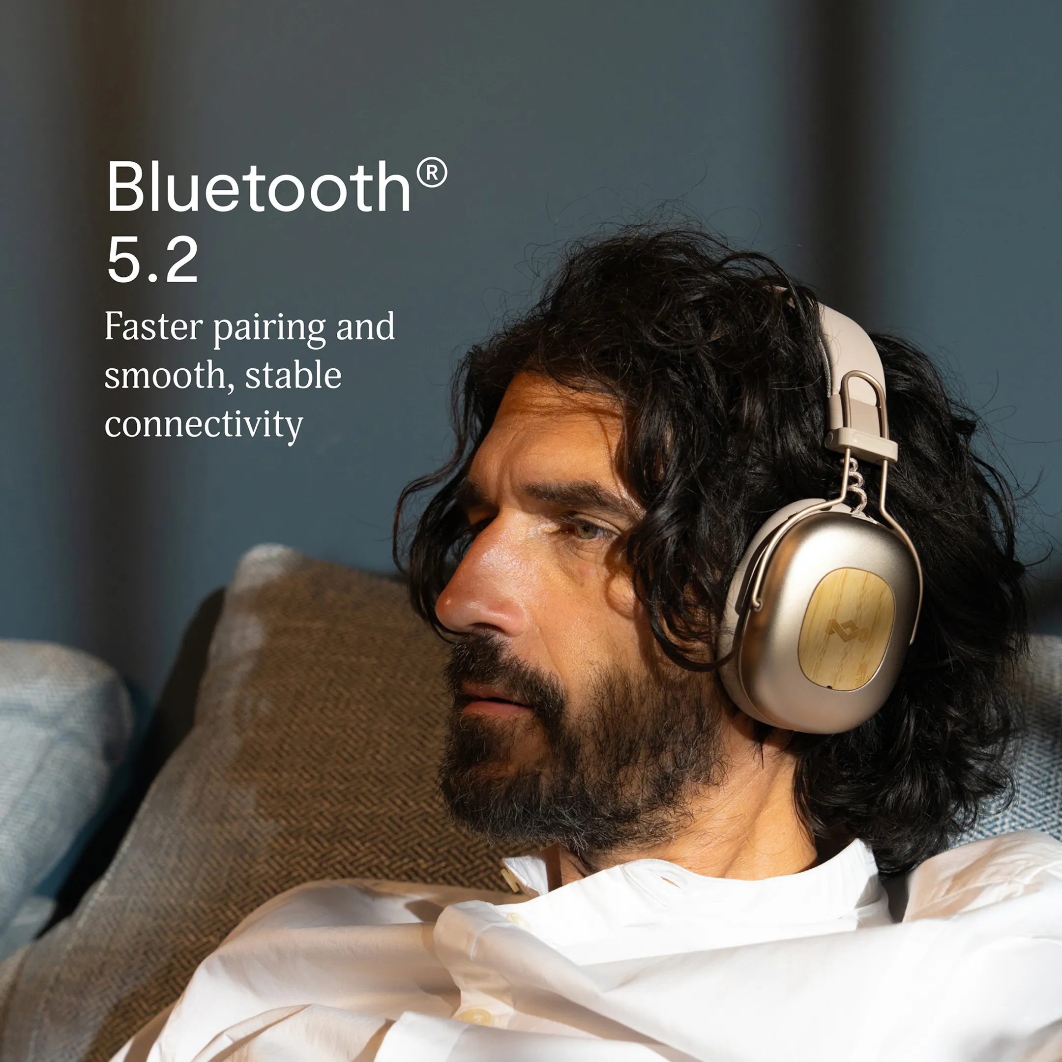 House Of Marley Vibration Rebel ANC koptelefoon - Beige image