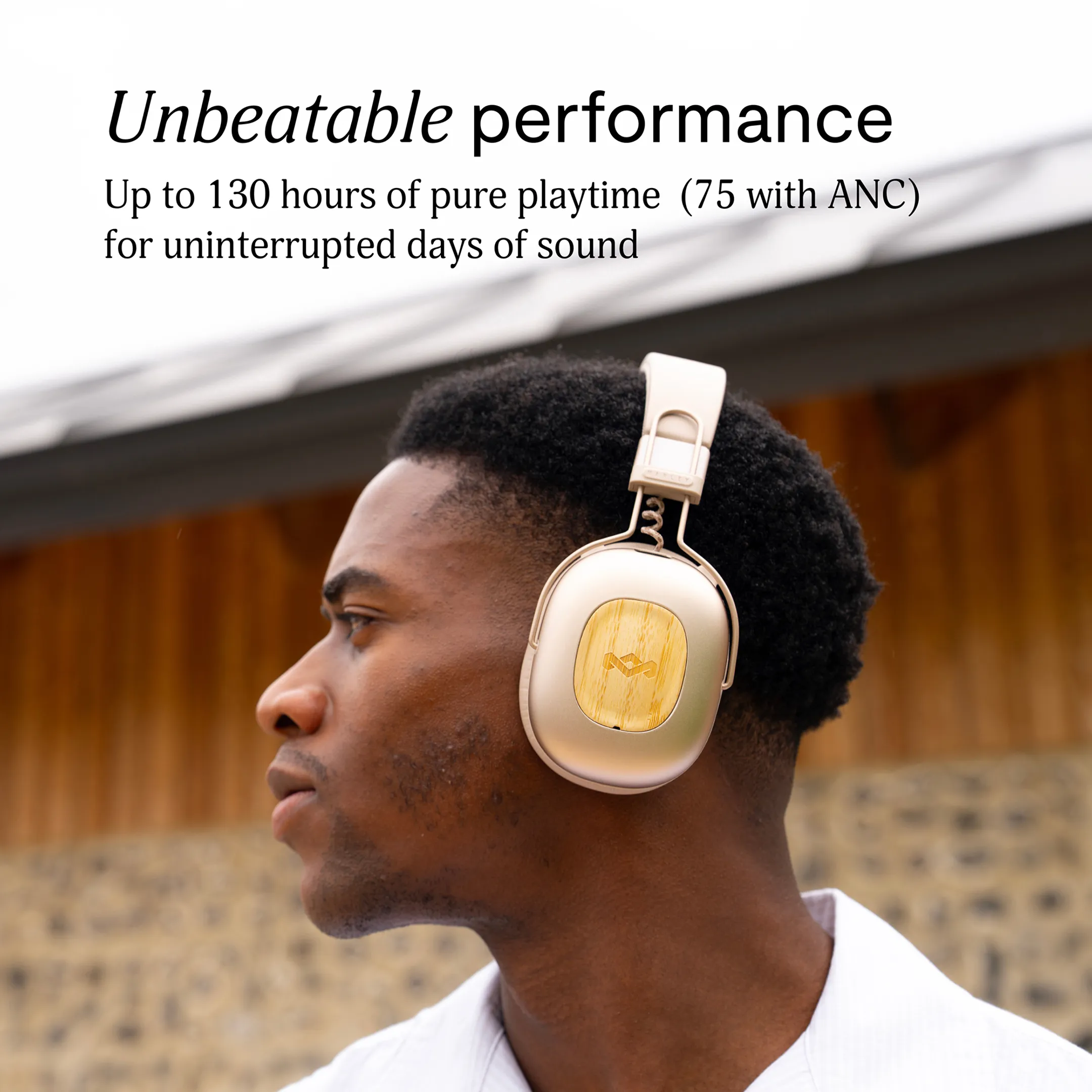 House Of Marley Vibration Rebel ANC koptelefoon - Beige image