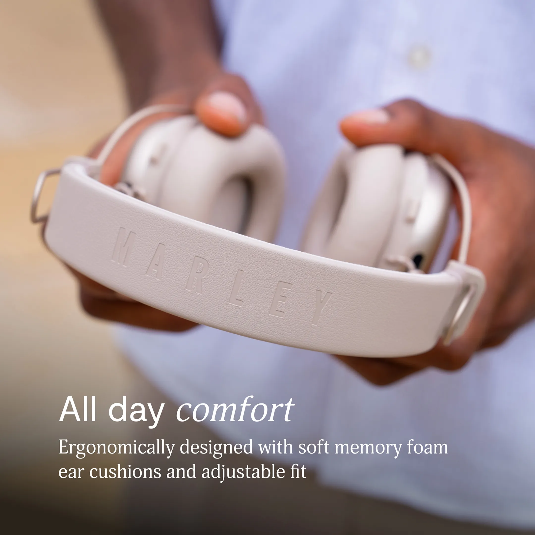 House Of Marley Vibration Rebel ANC koptelefoon - Beige image