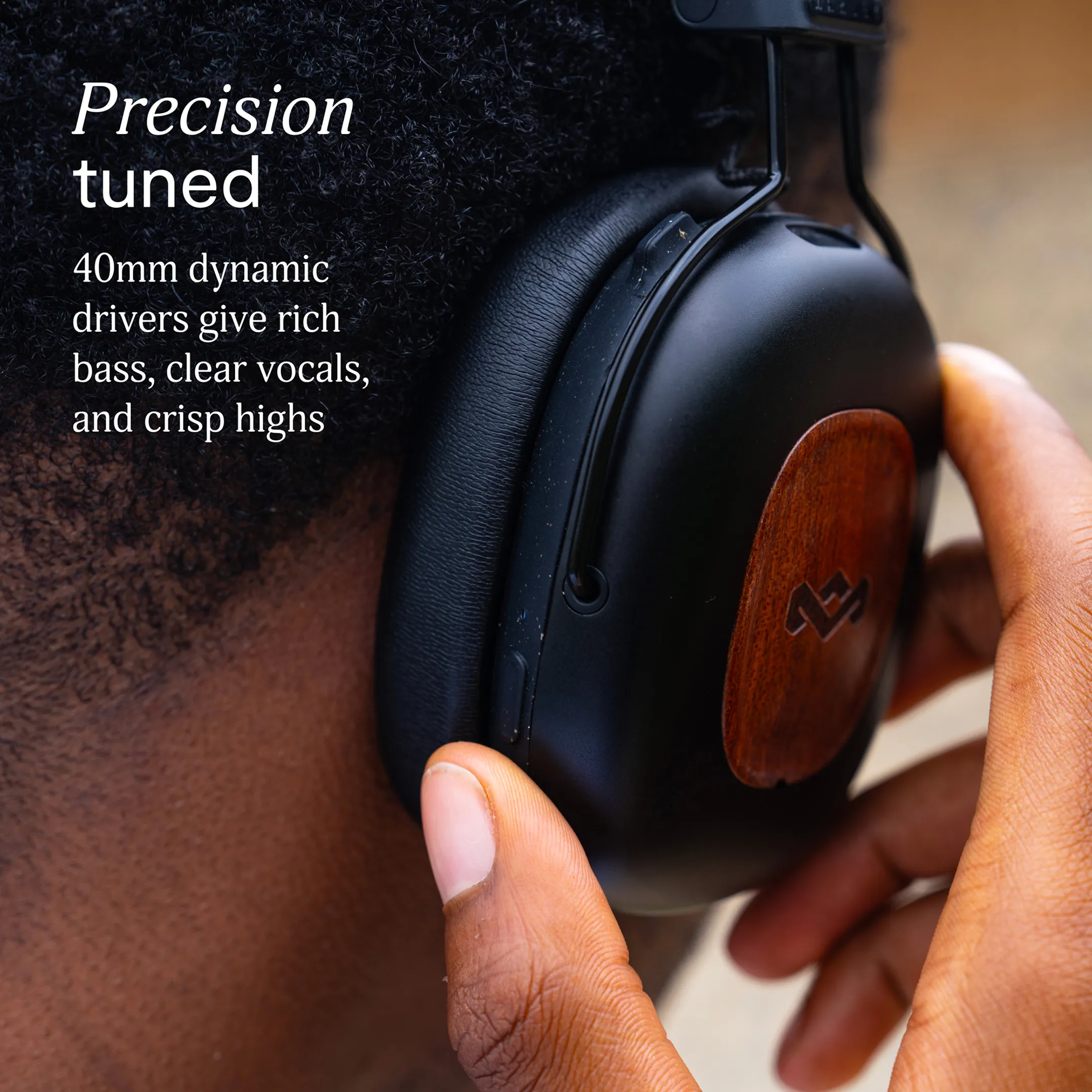 House Of Marley Vibration Rebel ANC koptelefoon - Zwart image