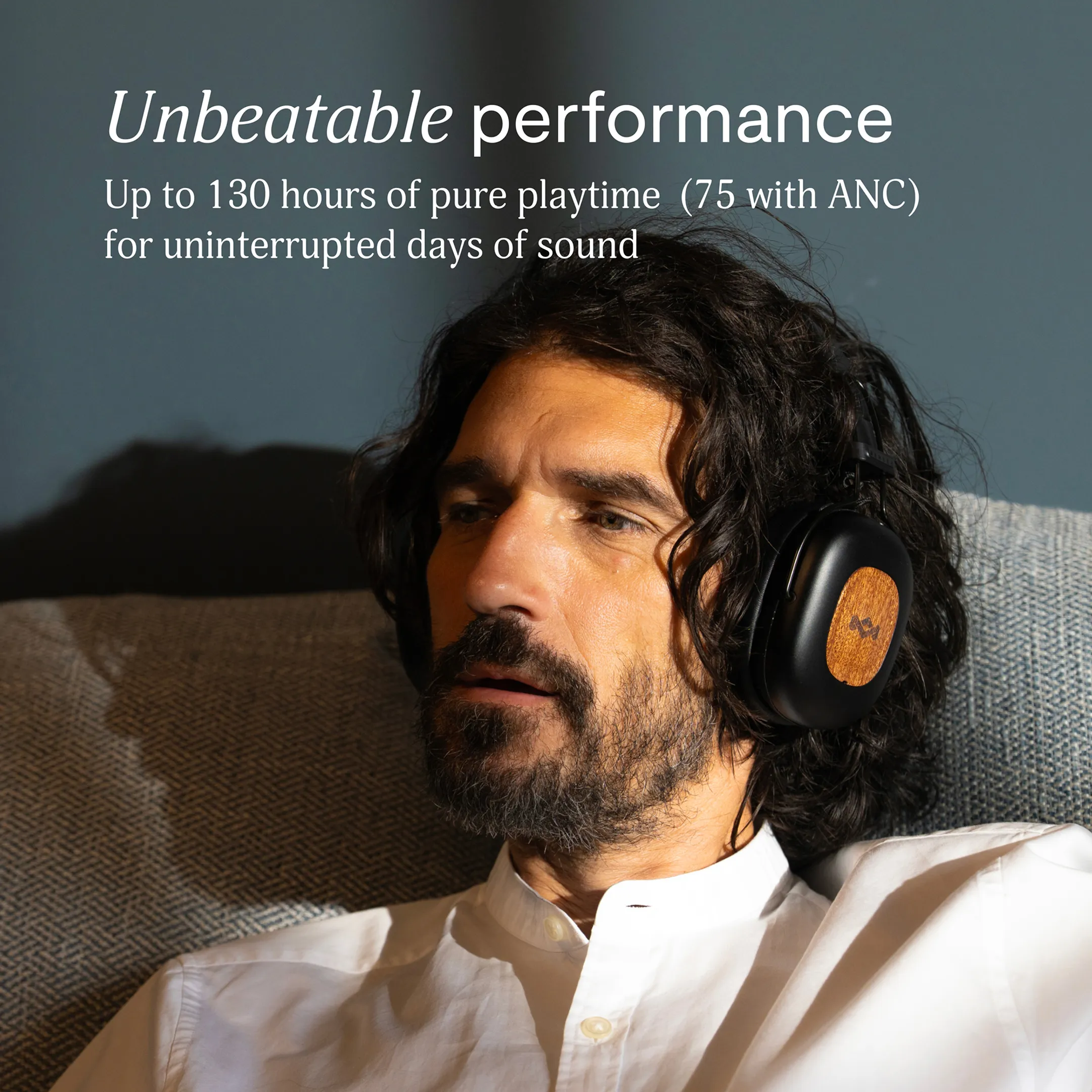 House Of Marley Vibration Rebel ANC koptelefoon - Zwart image