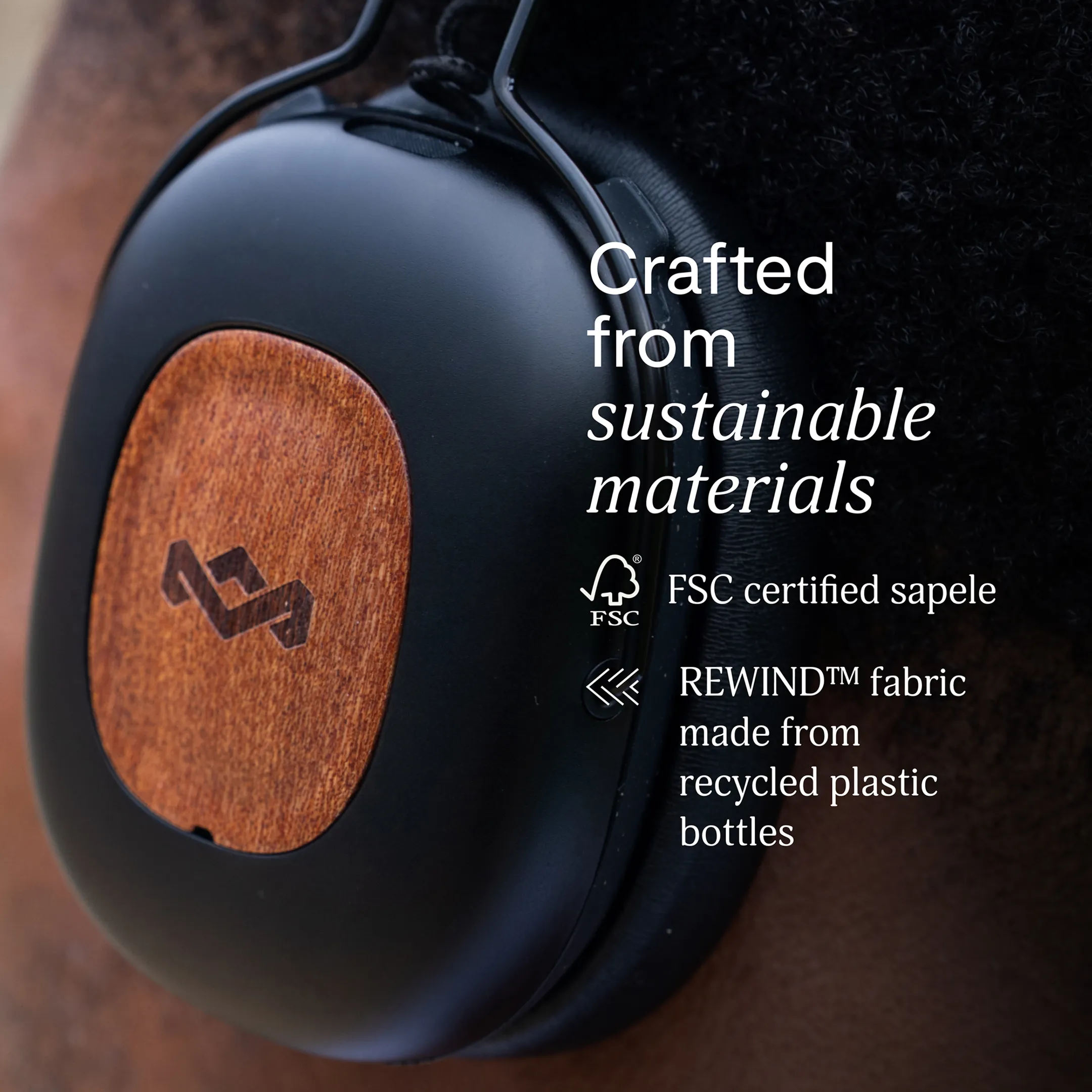 House Of Marley Vibration Rebel ANC koptelefoon - Zwart image