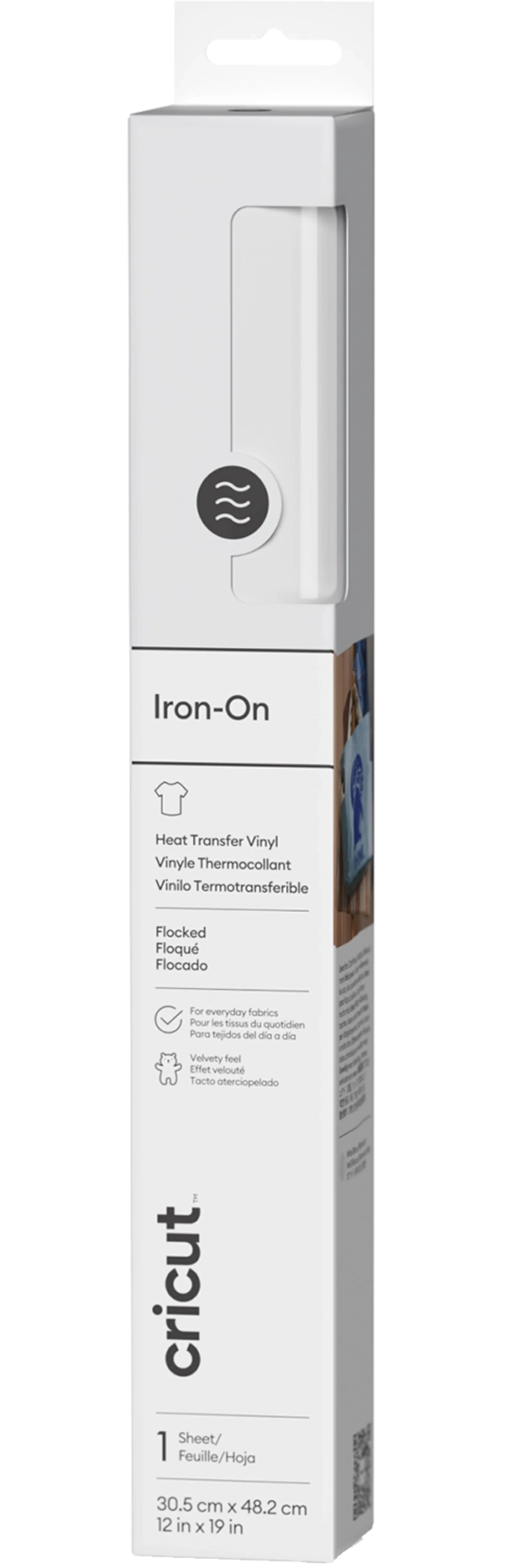 Flock Iron-On Wit - 30,5 x 48,3 cm