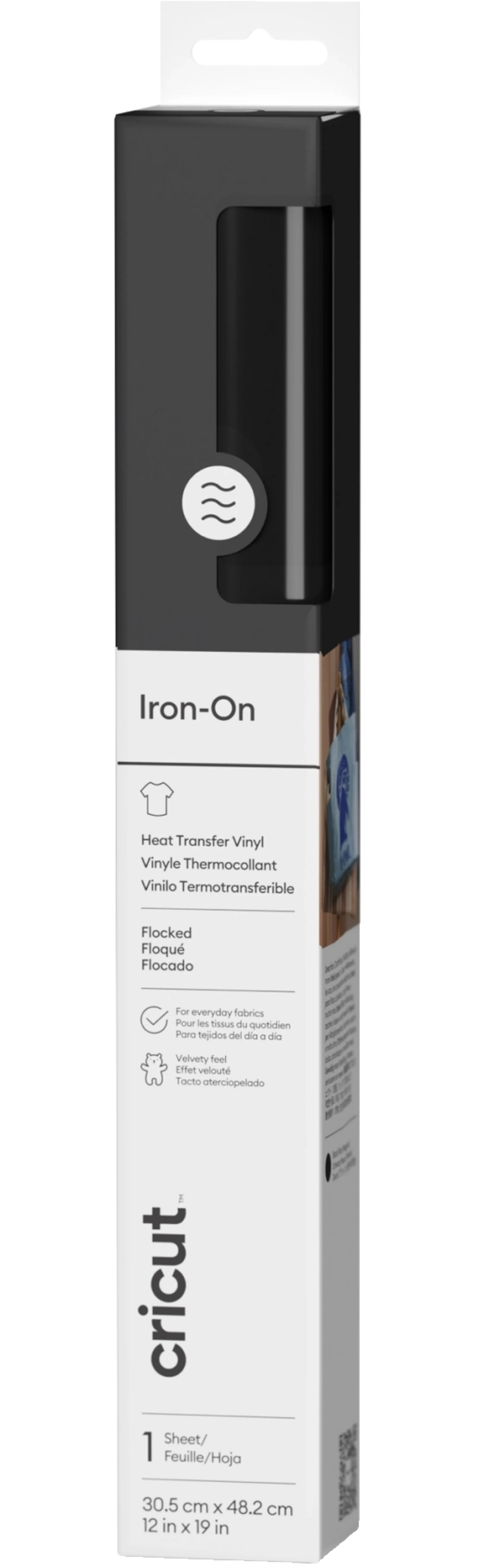 Flock Iron-On Zwart - 30,5 x 48,3 cm