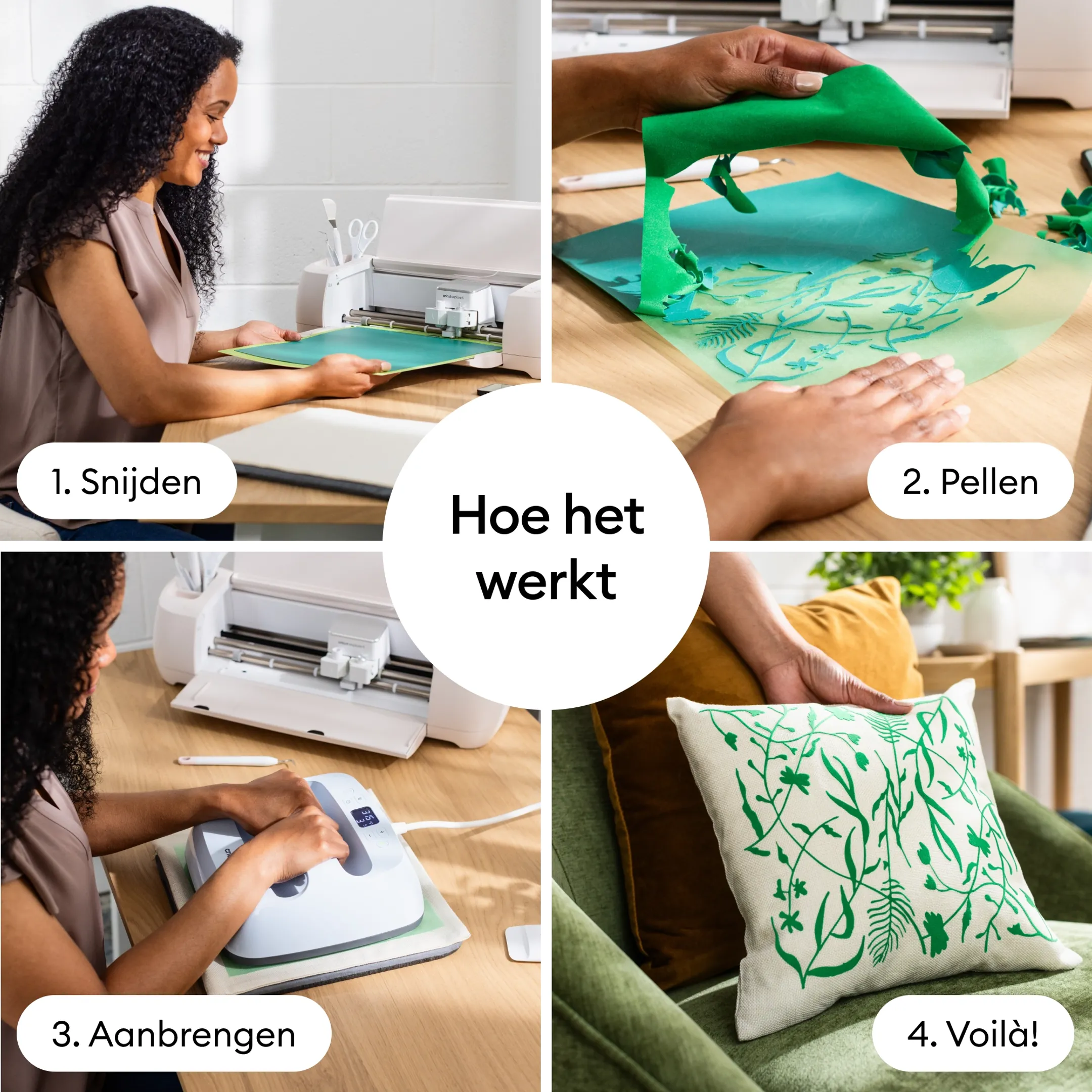 Cricut Flock Iron-On Wit - 30,5 x 48,3 cm image