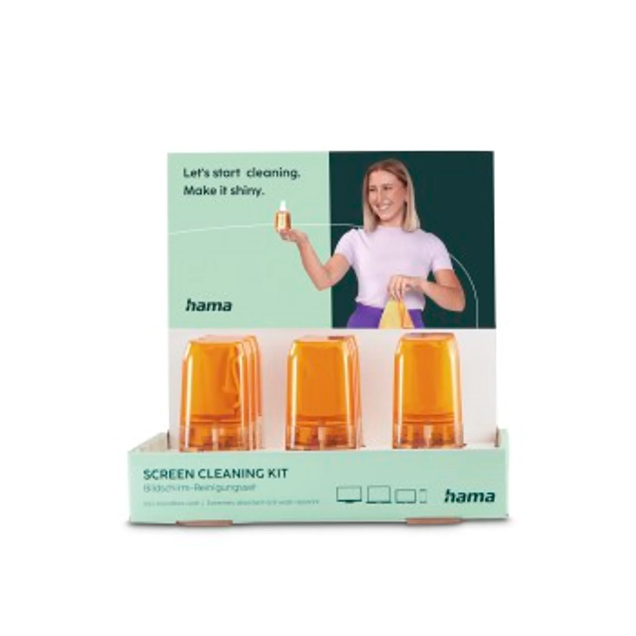 Hama Nettoyant pr écr., spray+chiff. nett., 95 ml, TV image