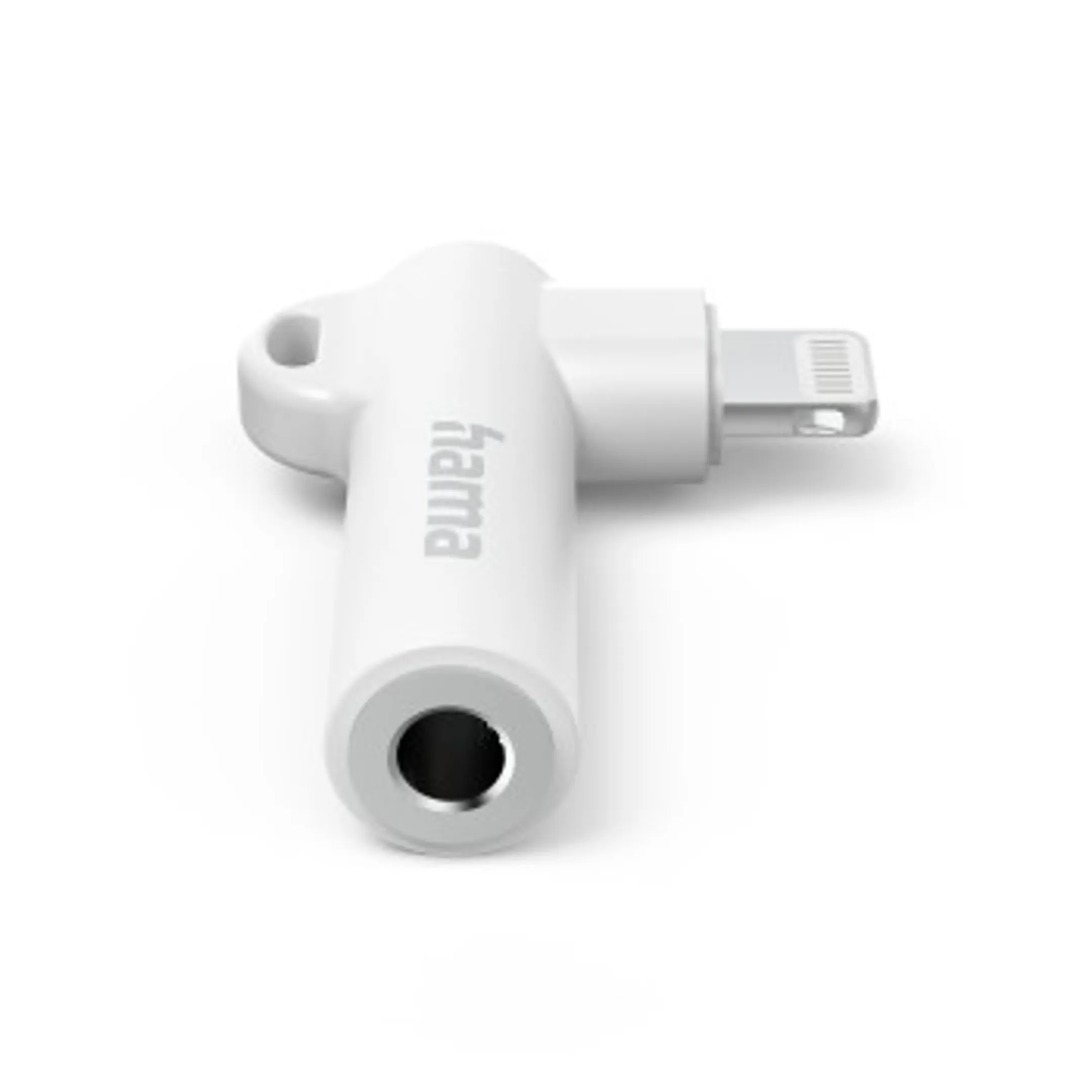 Hama Adaptateur 90° Lightning - 3.5 mm Jack, Blanc image