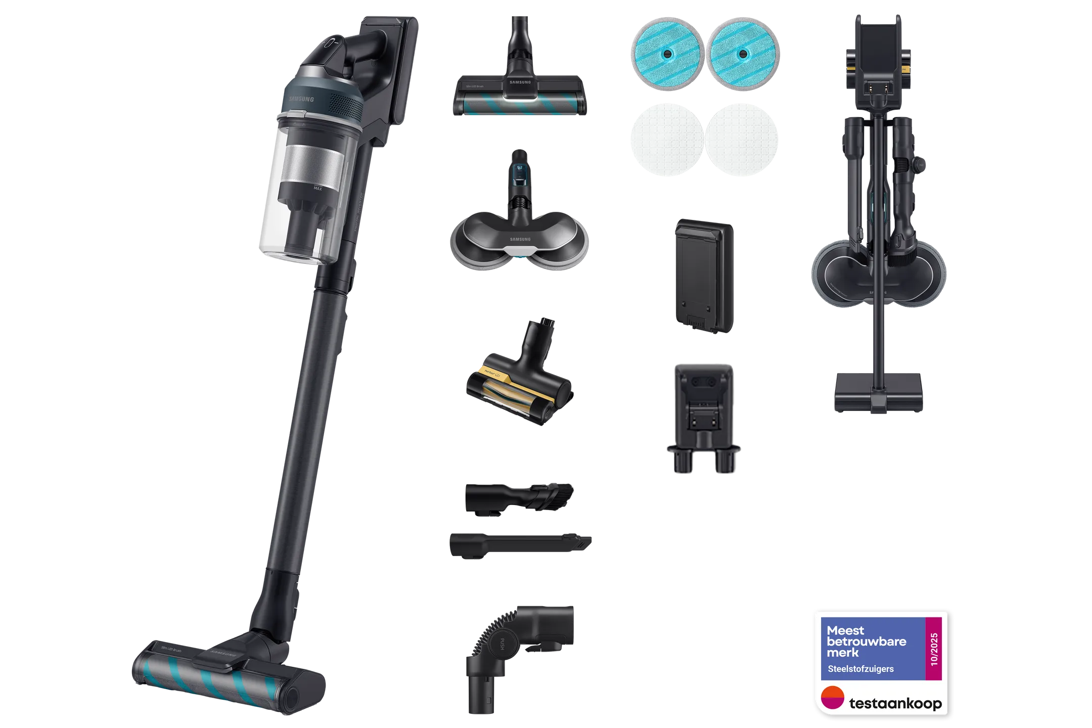 Samsung Steelstofzuiger Jet 95 Premium VS20C954FTB/WA image