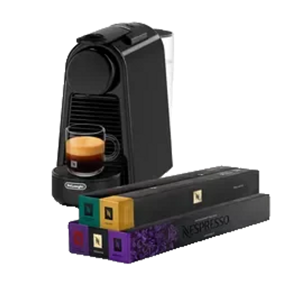 Nespresso Koffiemachine Essenza Mini Zwart EN85.B + 50 Capsules