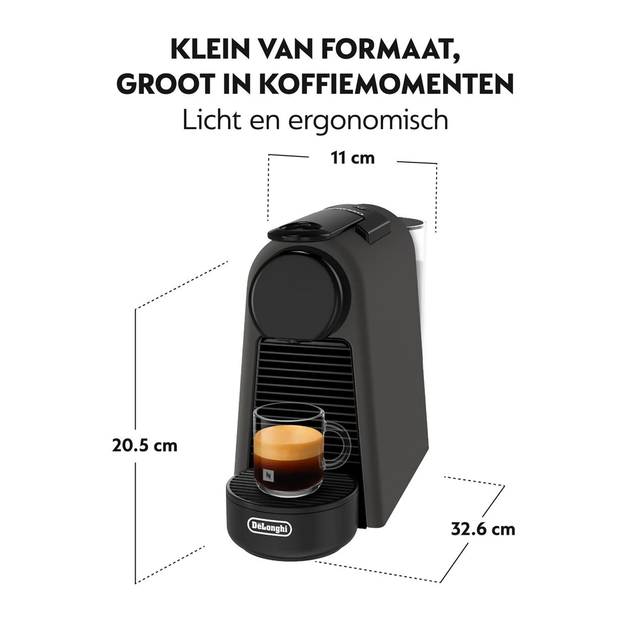 De'Longhi Nespresso Koffiemachine Essenza Mini Matte Black image