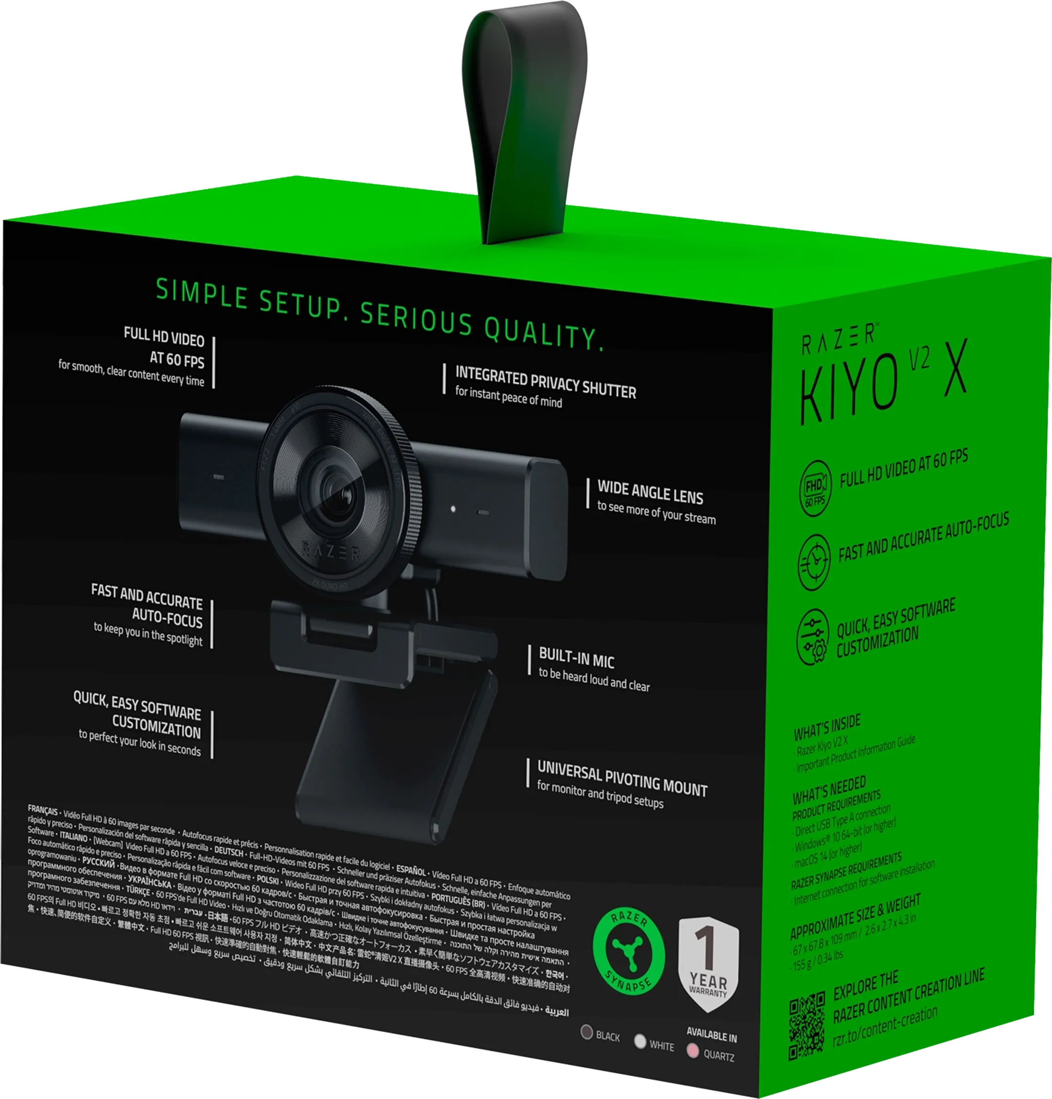 Razer Kiyo V2 X Webcam - Noir image
