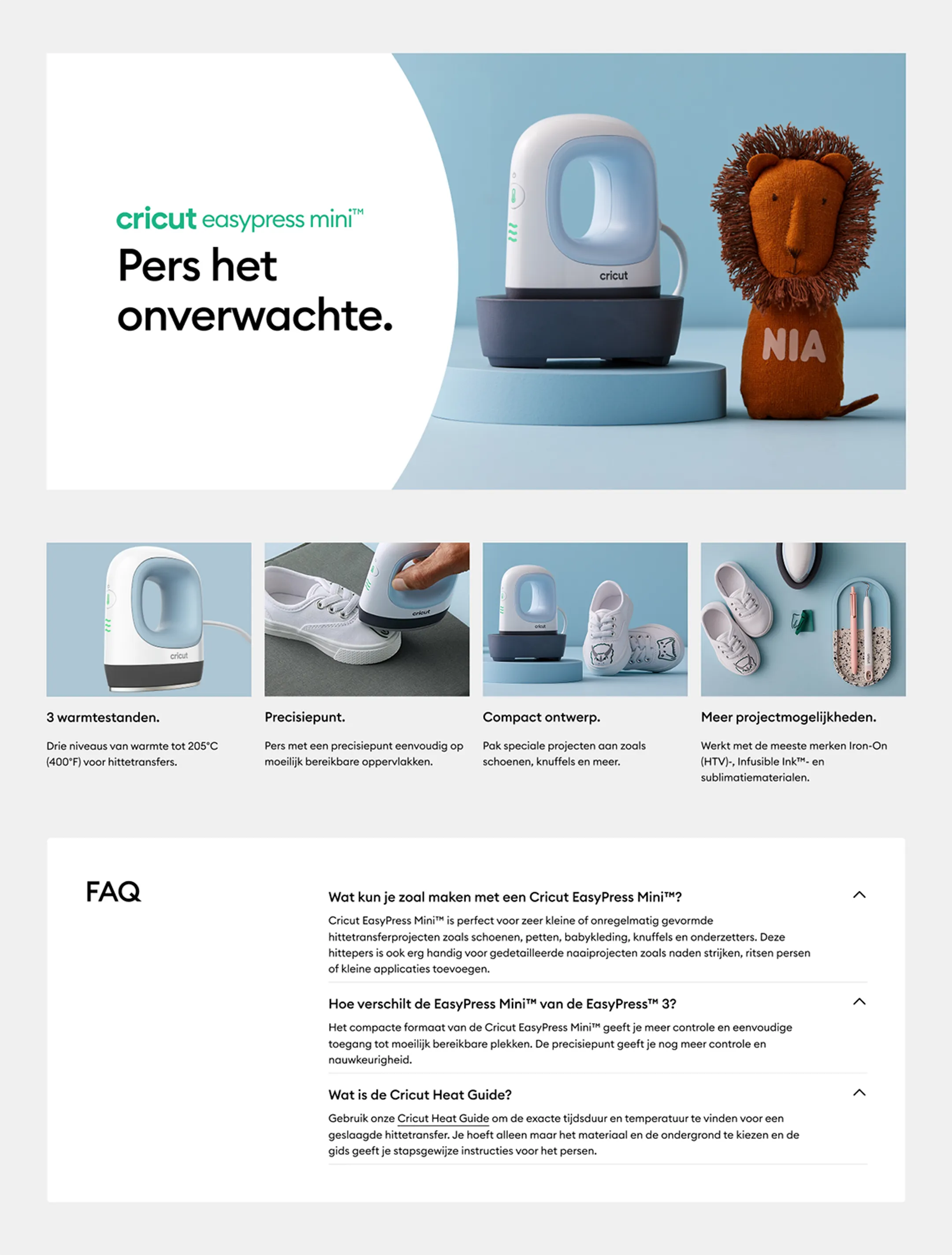 Cricut EasyPress Mini Zen Blue image