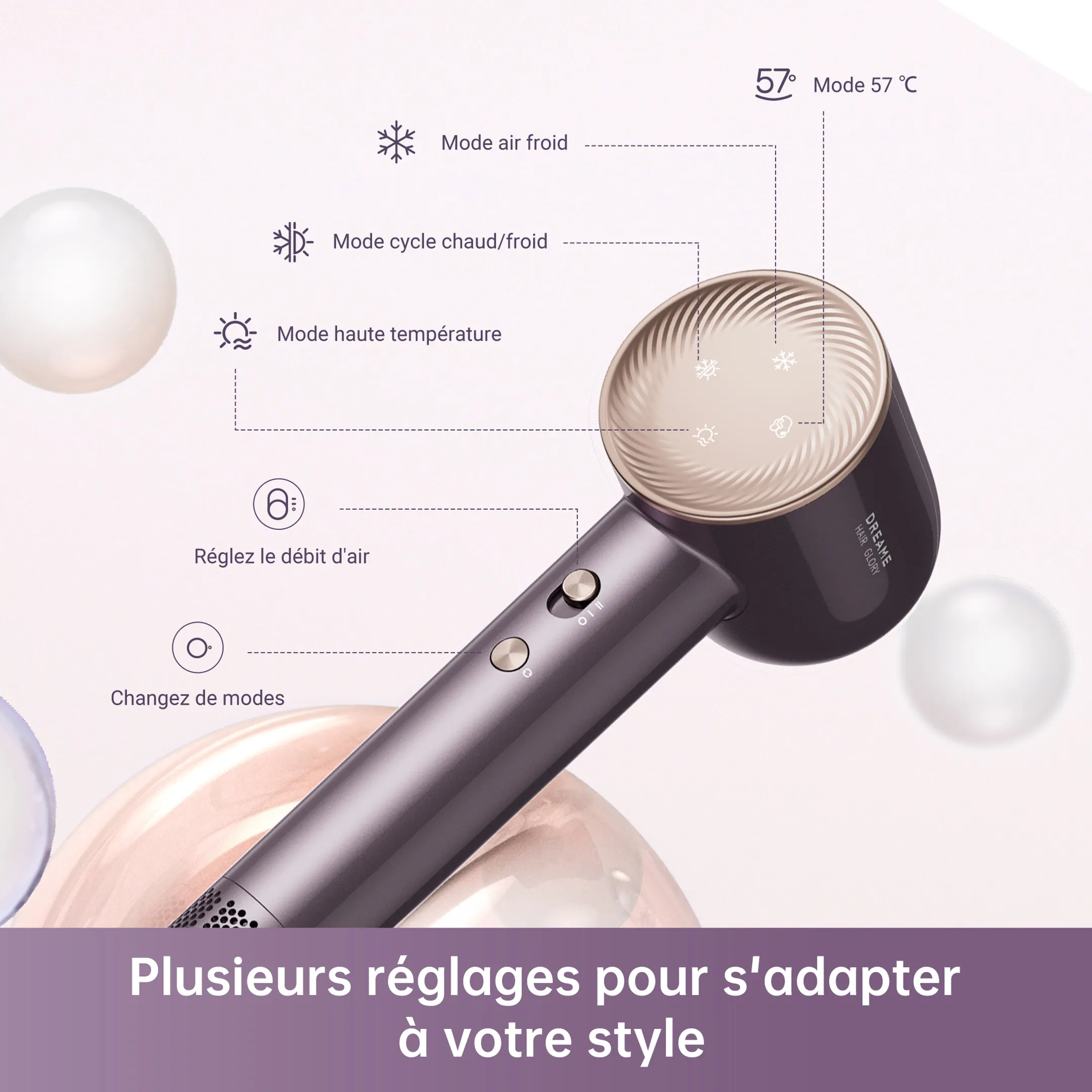 Sèche-cheveux Hair Glory Combo Purple