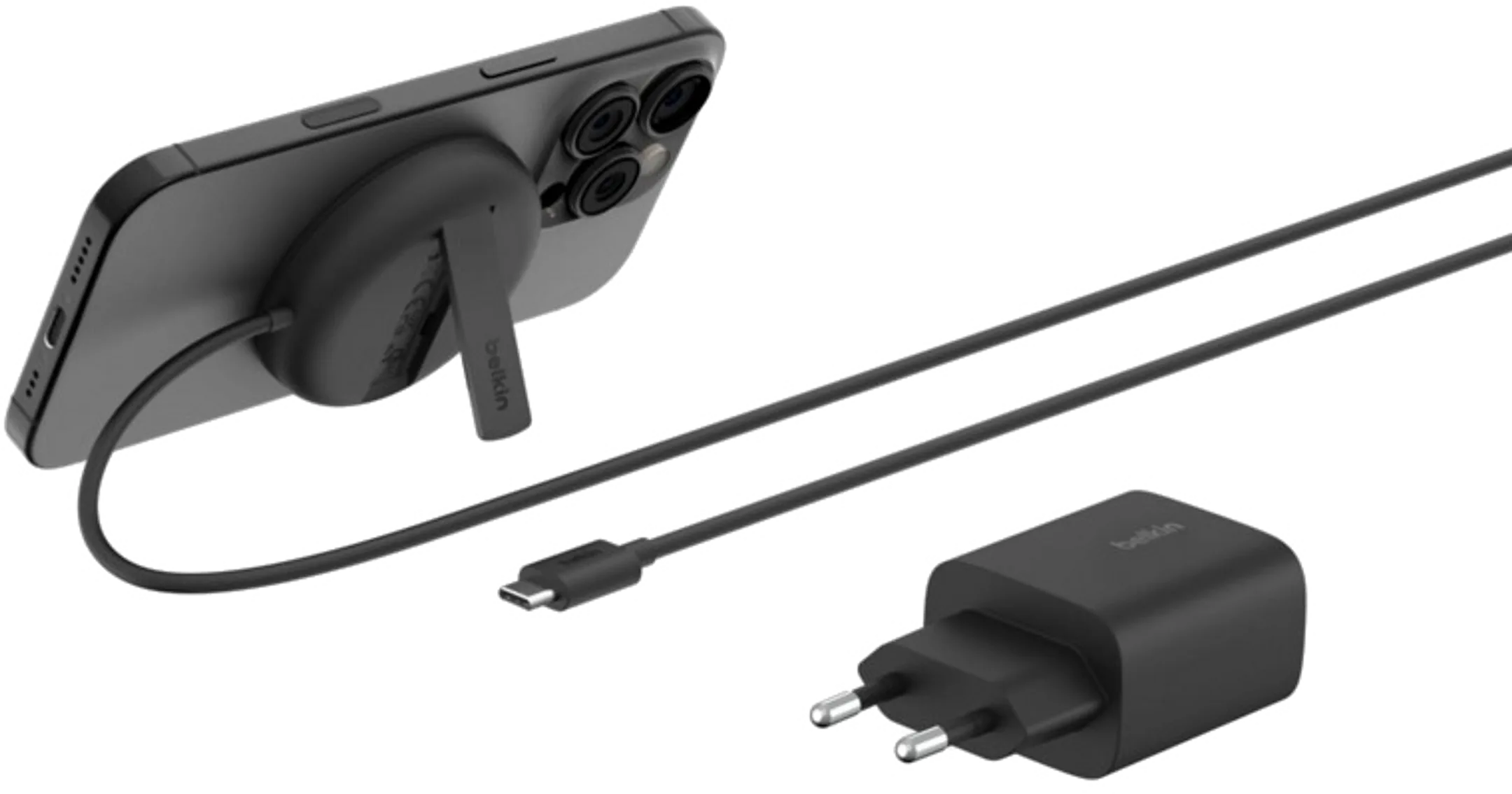 BoostCharge Pro - Magnetisch draadloos laadstation met Qi2 (15 W) - Zwart