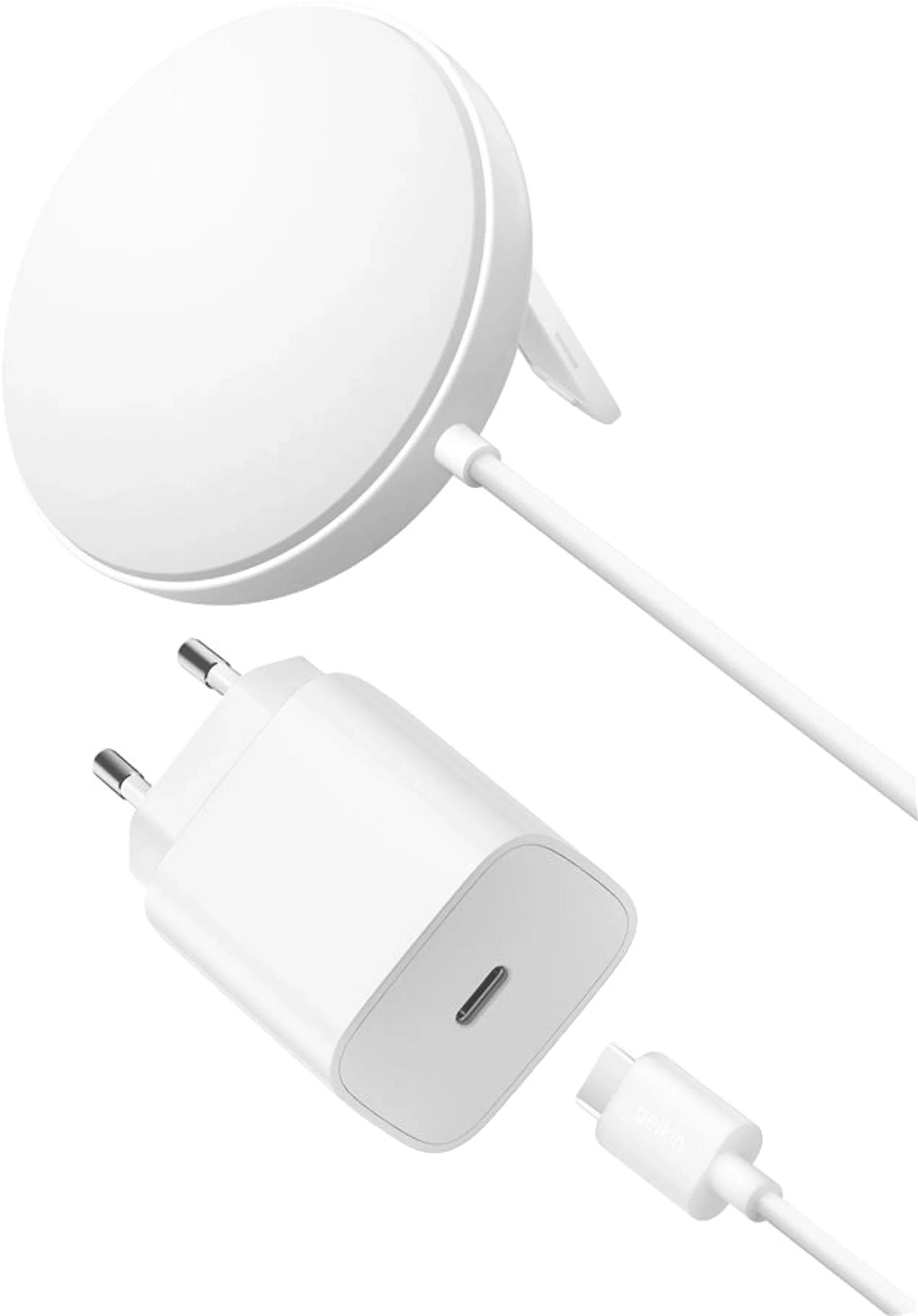 BoostCharge Pro - Magnetisch draadloos laadstation met Qi2 (15 W) - Wit