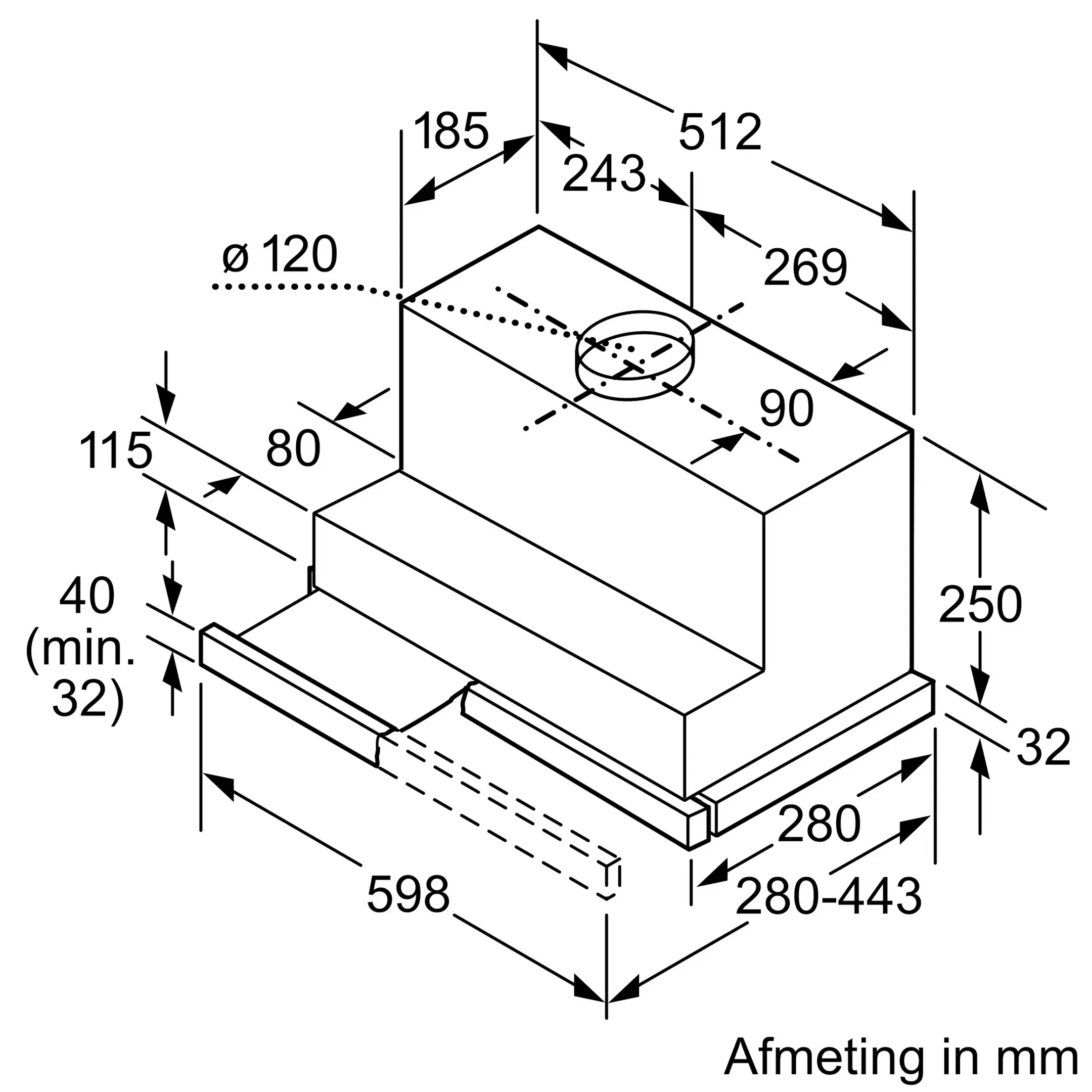 Siemens Telescopische dampkap LI23030 image