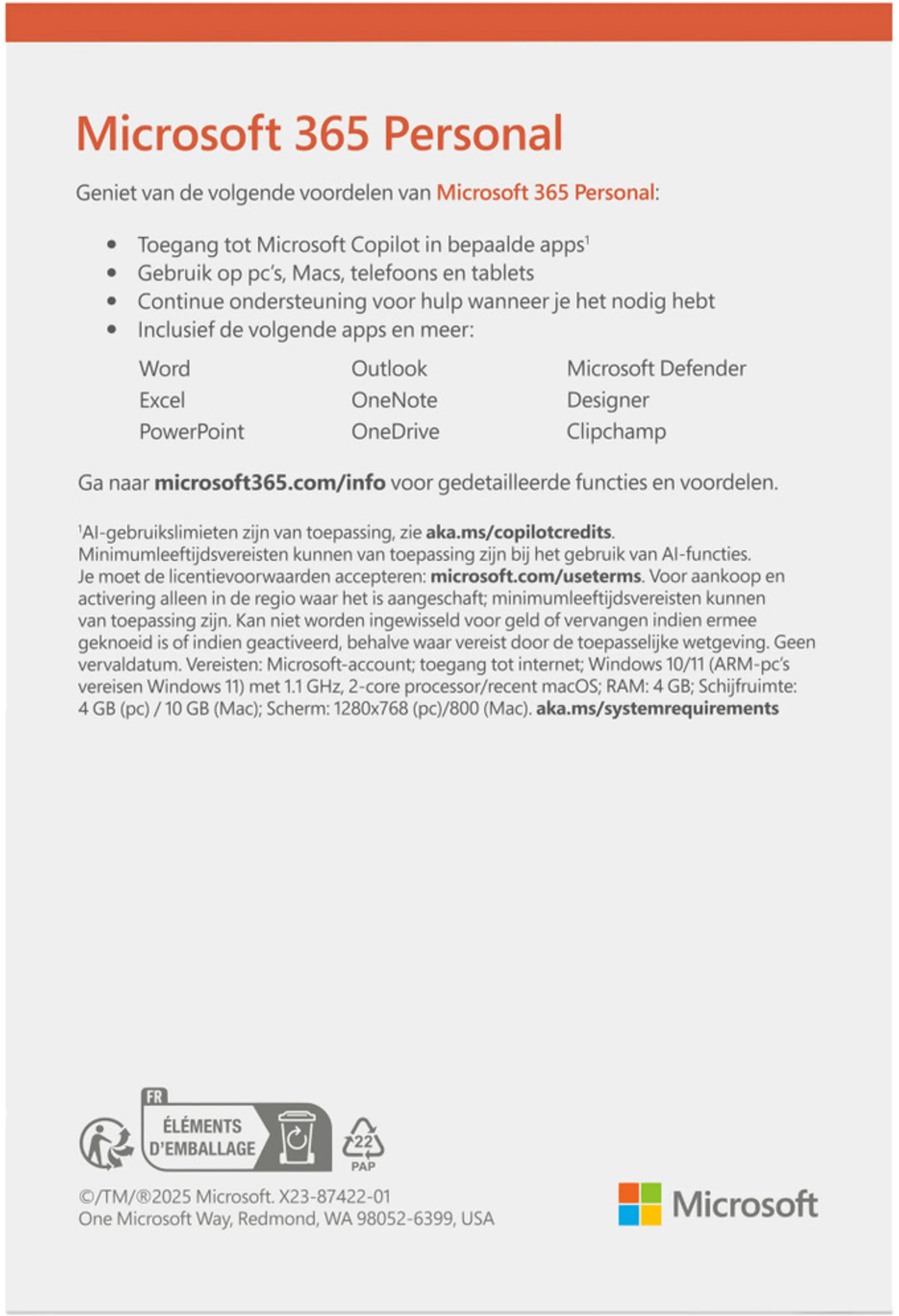 365 Personal NL (jaarabonnement)